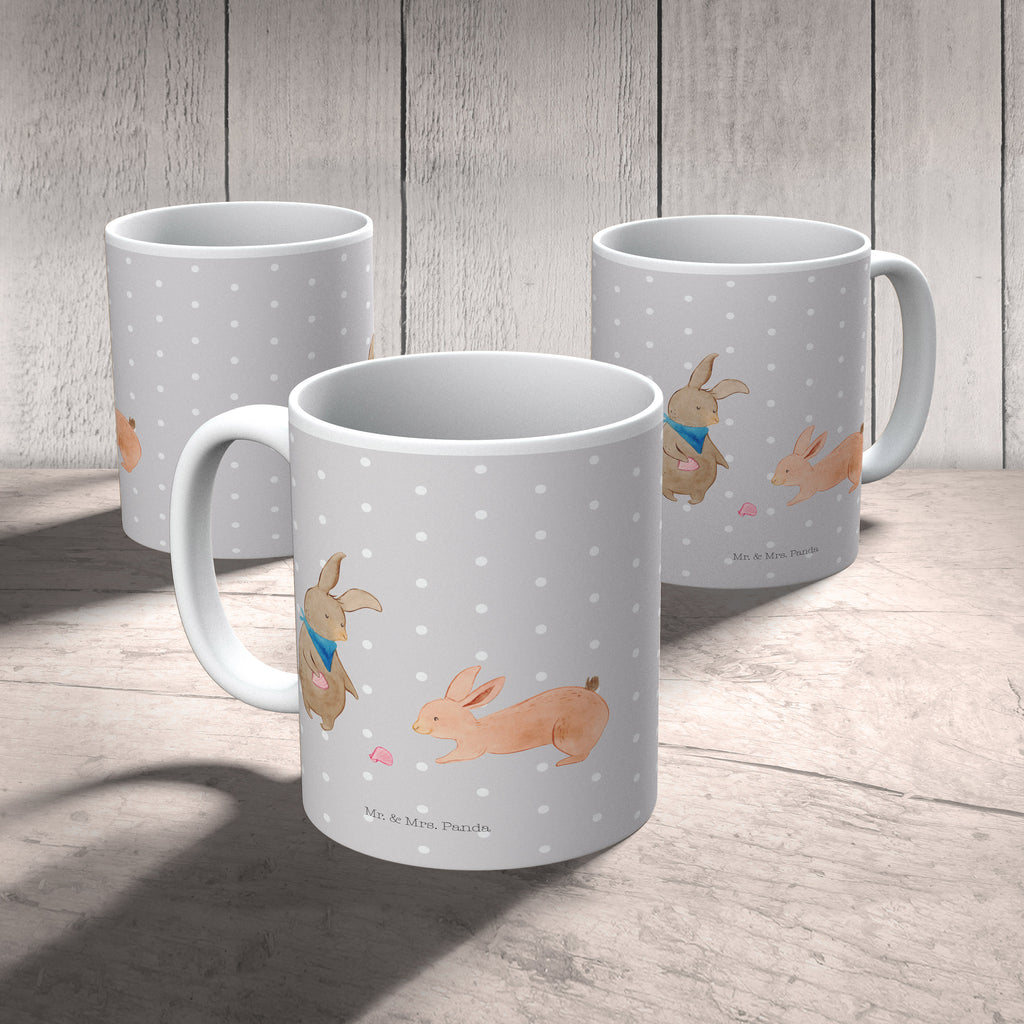 Tasse Hasen Muschel Hasen, beste Freundin, Freundin, Freundinnen, best friends, BFF, Muscheln sammeln, Muscheln, Meer Becher, Kaffeetasse, Kaffeebecher, Tee, Frühstück, Büro  Familie, Vatertag, Muttertag, Bruder, Schwester, Mama, Papa, Oma, Opa