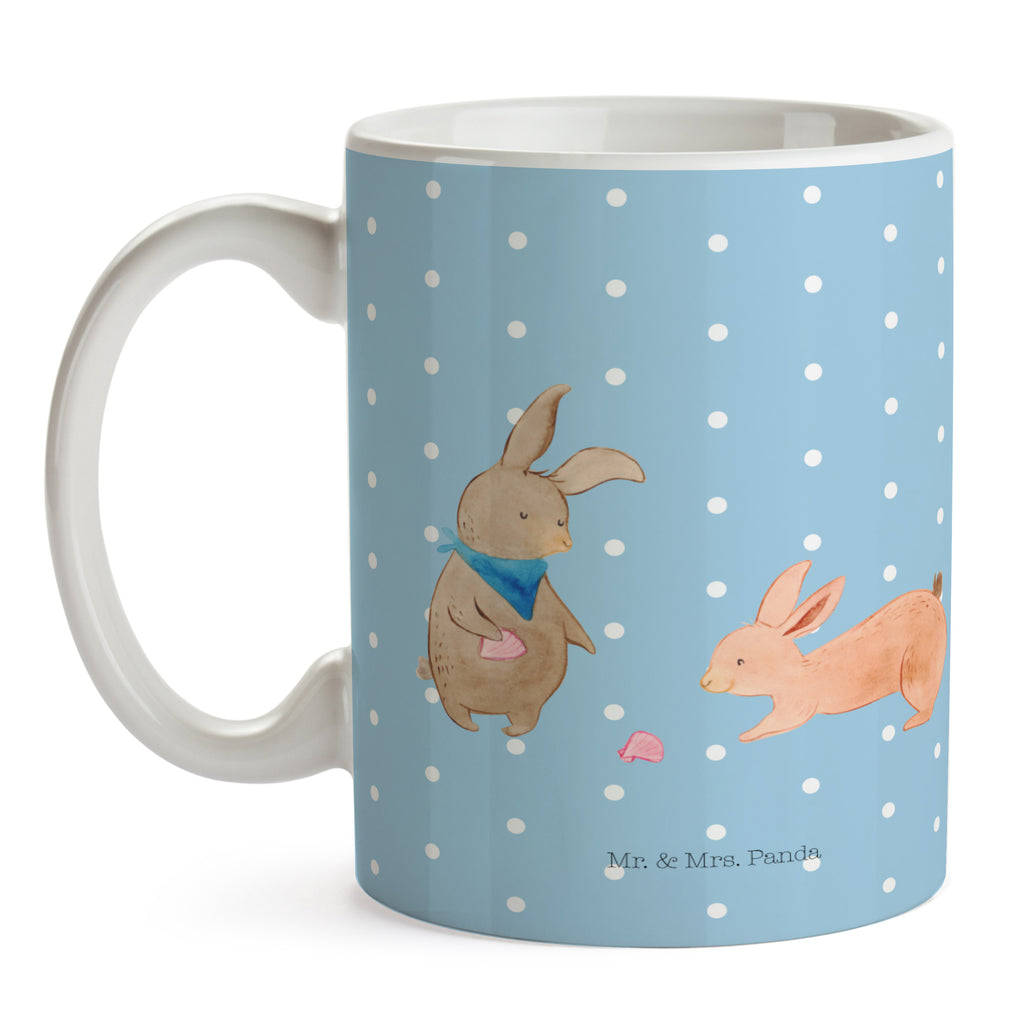 Tasse Hasen Muschel Hasen, beste Freundin, Freundin, Freundinnen, best friends, BFF, Muscheln sammeln, Muscheln, Meer Becher, Kaffeetasse, Kaffeebecher, Tee, Frühstück, Büro  Familie, Vatertag, Muttertag, Bruder, Schwester, Mama, Papa, Oma, Opa