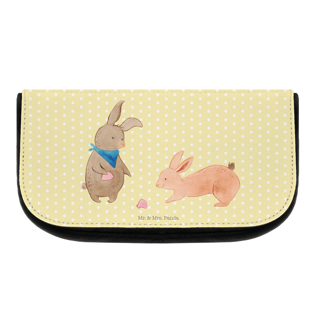 Kosmetiktasche Hasen Muschel Kosmetikbeutel, Kulturtasche, Kulturbeutel, Schminktasche, Make-Up Tasche, Familie, Vatertag, Muttertag, Bruder, Schwester, Mama, Papa, Oma, Opa, Hasen, beste Freundin, Freundin, Freundinnen, best friends, BFF, Muscheln sammeln, Muscheln, Meer