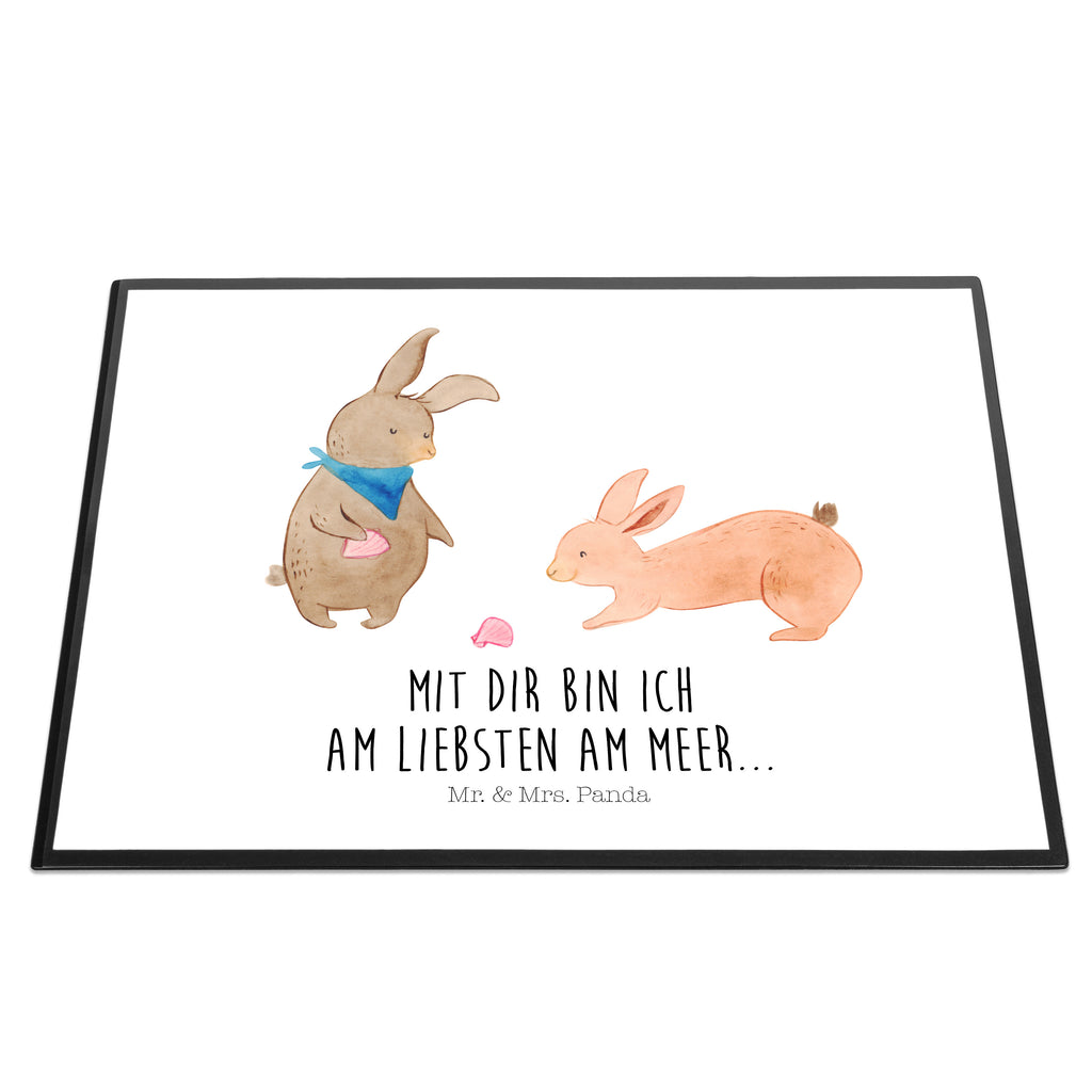 Schreibtischunterlage Hasen Muschel Schreibunterlage, Schreibtischauflage, Bürobedarf, Büroartikel, Schreibwaren, Schreibtisch Unterlagen, Schreibtischunterlage Groß, Familie, Vatertag, Muttertag, Bruder, Schwester, Mama, Papa, Oma, Opa, Hasen, beste Freundin, Freundin, Freundinnen, best friends, BFF, Muscheln sammeln, Muscheln, Meer