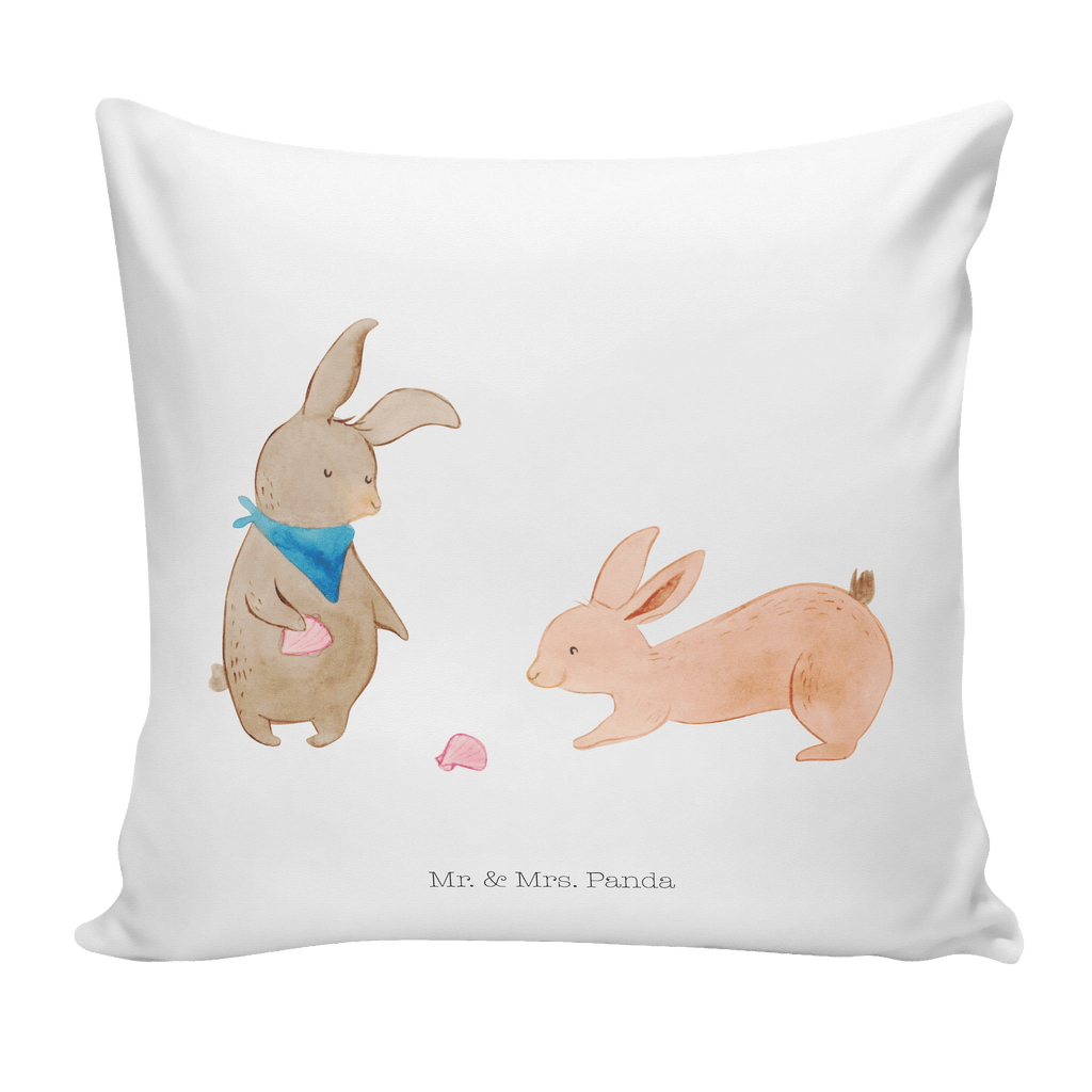 40x40 Kissen Hasen Muschel Kissenhülle, Kopfkissen, Sofakissen, Dekokissen, Motivkissen, Familie, Vatertag, Muttertag, Bruder, Schwester, Mama, Papa, Oma, Opa, Hasen, beste Freundin, Freundin, Freundinnen, best friends, BFF, Muscheln sammeln, Muscheln, Meer