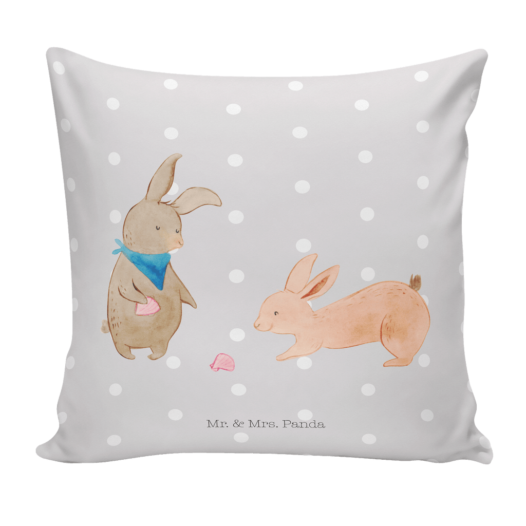 40x40 Kissen Hasen Muschel Kissenhülle, Kopfkissen, Sofakissen, Dekokissen, Motivkissen, Familie, Vatertag, Muttertag, Bruder, Schwester, Mama, Papa, Oma, Opa, Hasen, beste Freundin, Freundin, Freundinnen, best friends, BFF, Muscheln sammeln, Muscheln, Meer