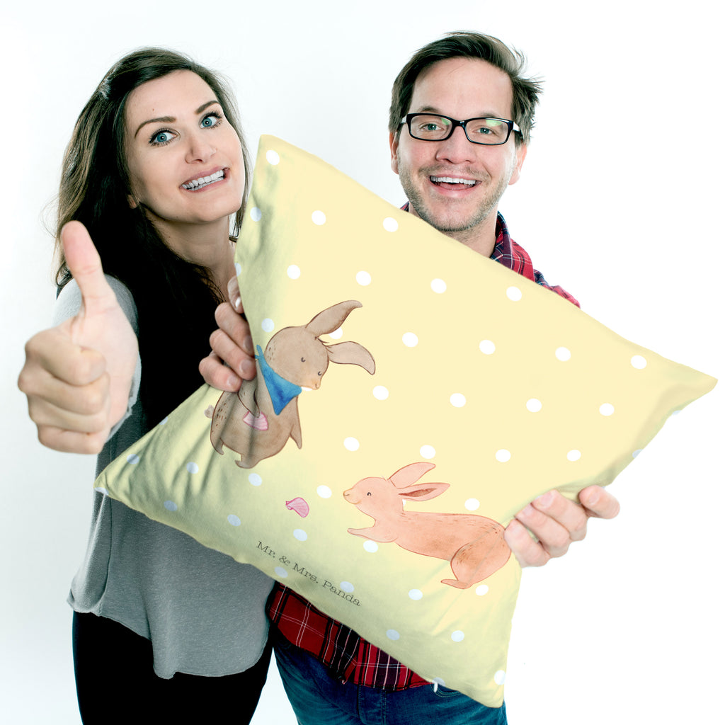 40x40 Kissen Hasen Muschel Kissenhülle, Kopfkissen, Sofakissen, Dekokissen, Motivkissen, Familie, Vatertag, Muttertag, Bruder, Schwester, Mama, Papa, Oma, Opa, Hasen, beste Freundin, Freundin, Freundinnen, best friends, BFF, Muscheln sammeln, Muscheln, Meer