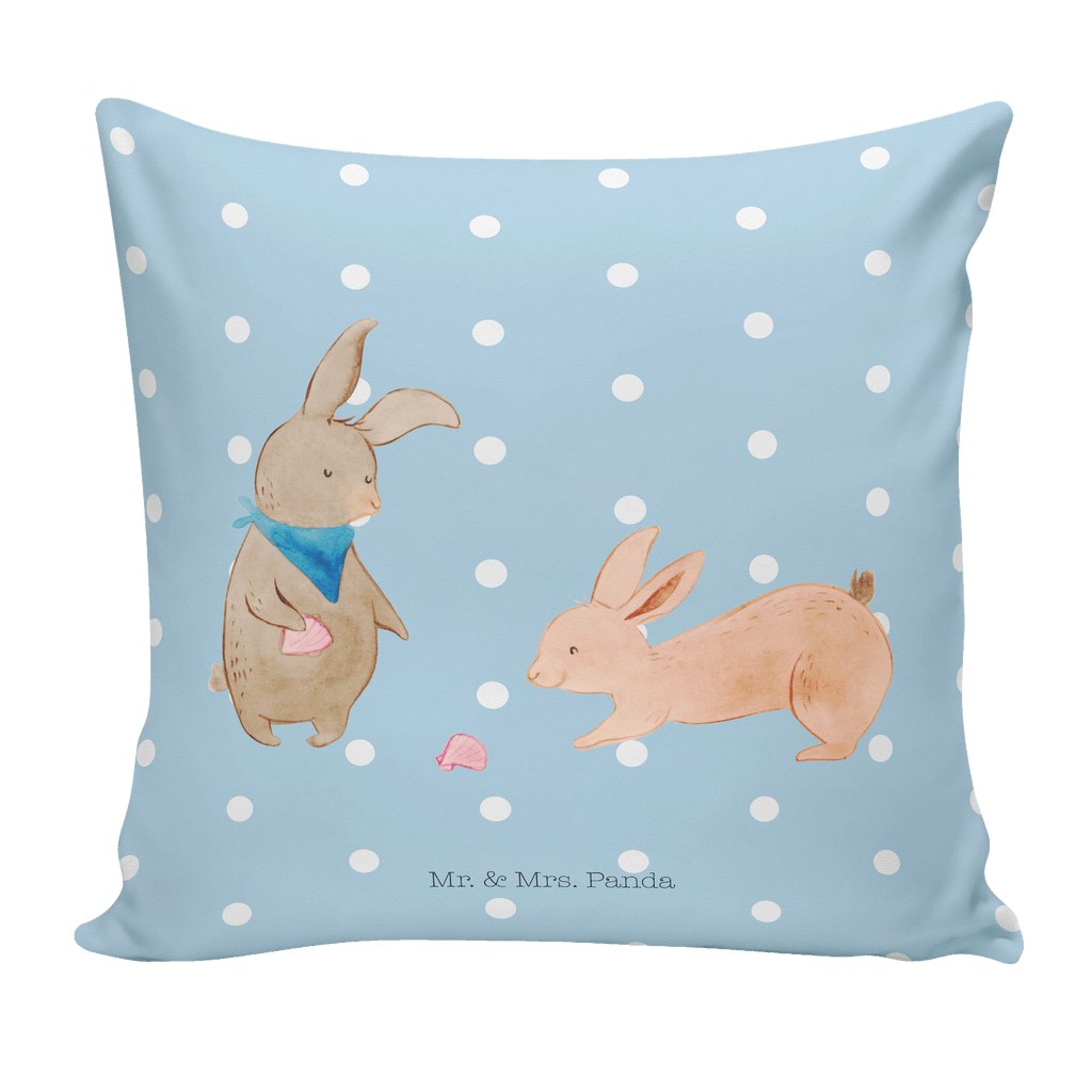 40x40 Kissen Hasen Muschel Kissenhülle, Kopfkissen, Sofakissen, Dekokissen, Motivkissen, Familie, Vatertag, Muttertag, Bruder, Schwester, Mama, Papa, Oma, Opa, Hasen, beste Freundin, Freundin, Freundinnen, best friends, BFF, Muscheln sammeln, Muscheln, Meer
