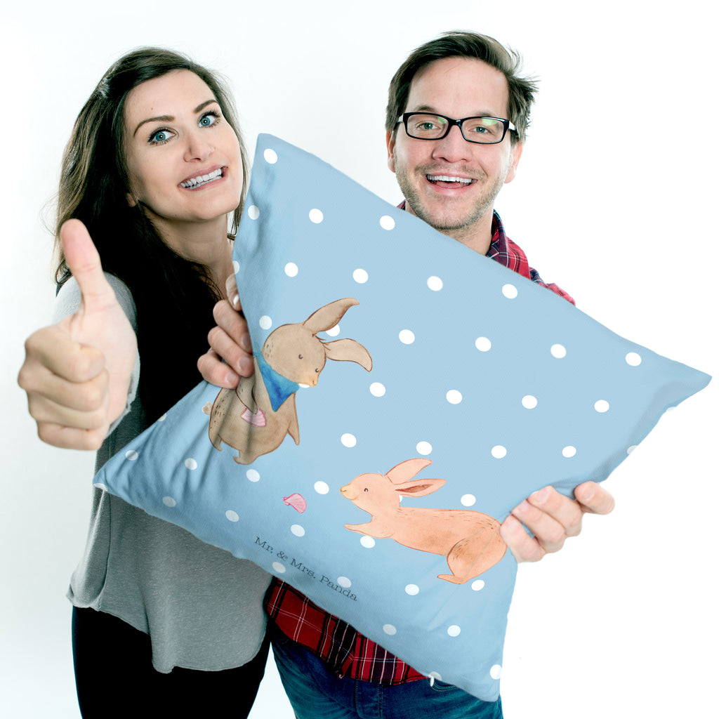 40x40 Kissen Hasen Muschel Kissenhülle, Kopfkissen, Sofakissen, Dekokissen, Motivkissen, Familie, Vatertag, Muttertag, Bruder, Schwester, Mama, Papa, Oma, Opa, Hasen, beste Freundin, Freundin, Freundinnen, best friends, BFF, Muscheln sammeln, Muscheln, Meer