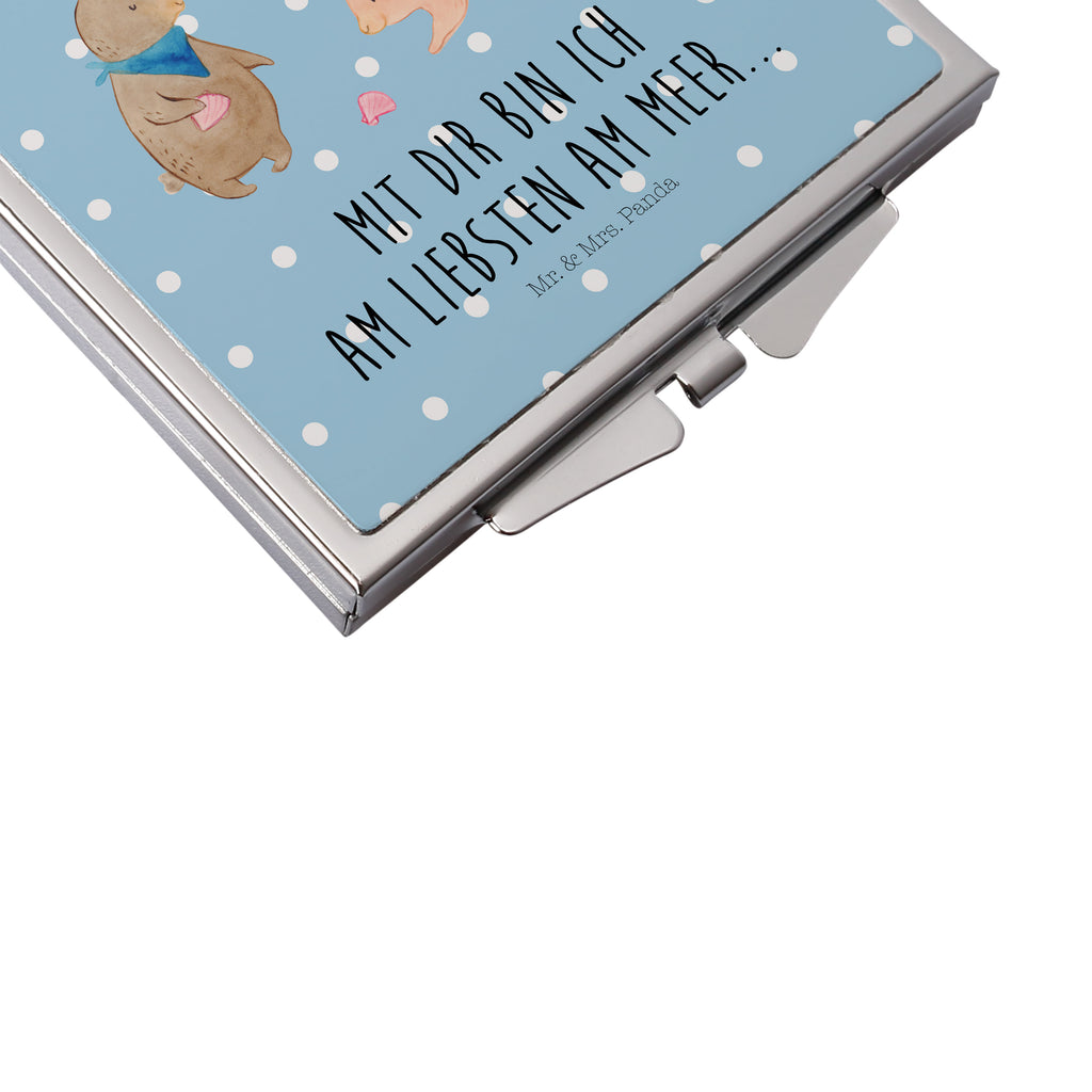 Handtaschenspiegel quadratisch Hasen Muschel Spiegel, Handtasche, Quadrat, silber, schminken, Schminkspiegel, Familie, Vatertag, Muttertag, Bruder, Schwester, Mama, Papa, Oma, Opa, Hasen, beste Freundin, Freundin, Freundinnen, best friends, BFF, Muscheln sammeln, Muscheln, Meer