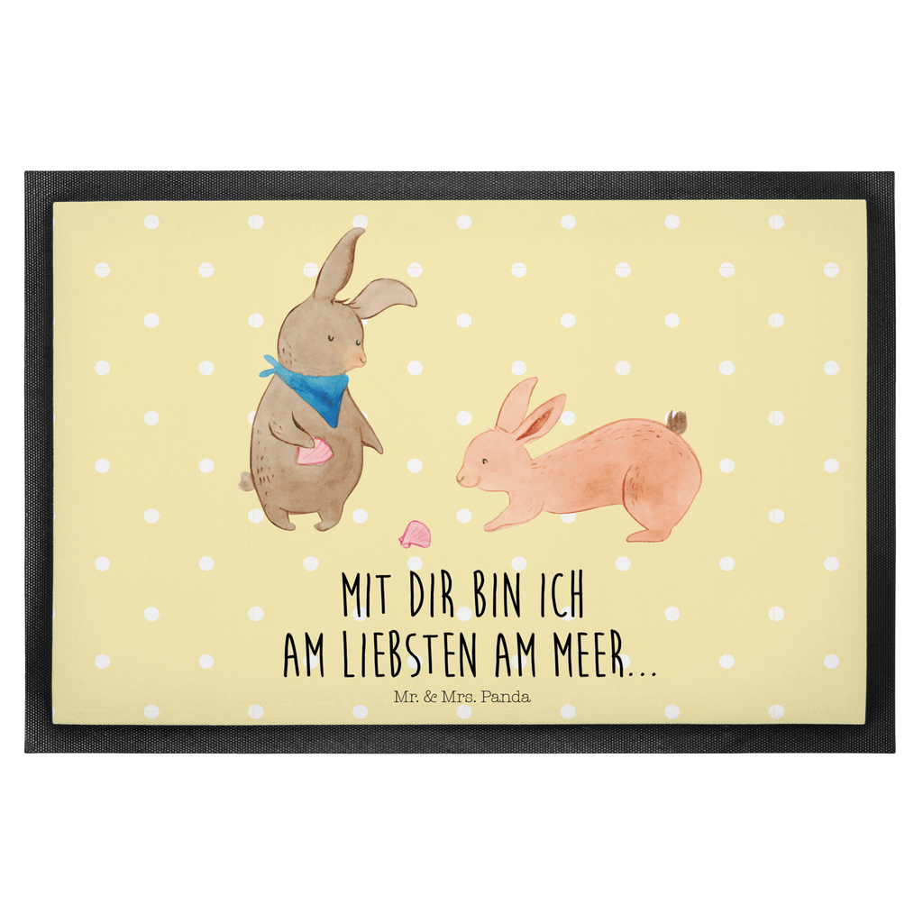 Fußmatte Hasen Muschel Hasen, beste Freundin, Freundin, Freundinnen, best friends, BFF, Muscheln sammeln, Muscheln, Meer Türvorleger, Schmutzmatte, Fußabtreter, Matte, Schmutzfänger, Fußabstreifer, Schmutzfangmatte, Türmatte, Motivfußmatte,  Haustürmatte, Vorleger  Familie, Vatertag, Muttertag, Bruder, Schwester, Mama, Papa, Oma, Opa