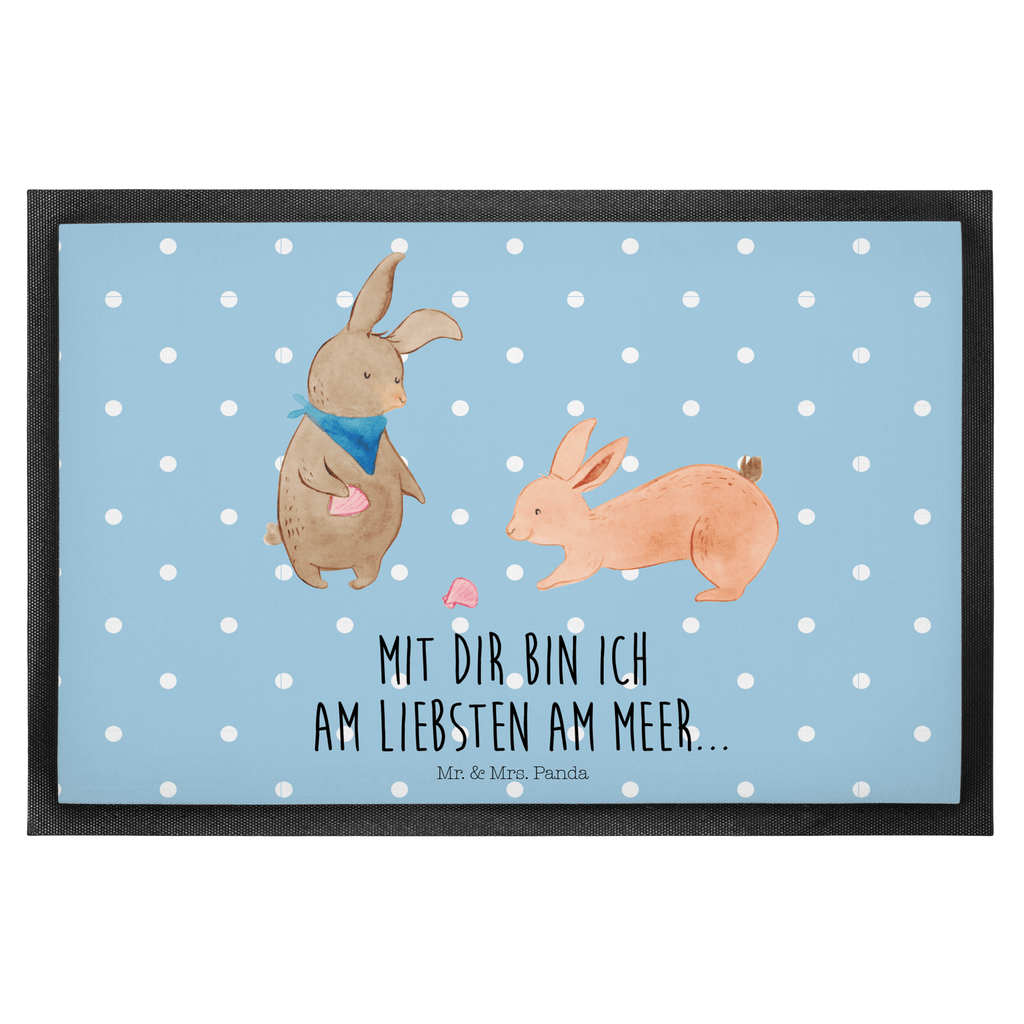 Fußmatte Hasen Muschel Hasen, beste Freundin, Freundin, Freundinnen, best friends, BFF, Muscheln sammeln, Muscheln, Meer Türvorleger, Schmutzmatte, Fußabtreter, Matte, Schmutzfänger, Fußabstreifer, Schmutzfangmatte, Türmatte, Motivfußmatte,  Haustürmatte, Vorleger  Familie, Vatertag, Muttertag, Bruder, Schwester, Mama, Papa, Oma, Opa