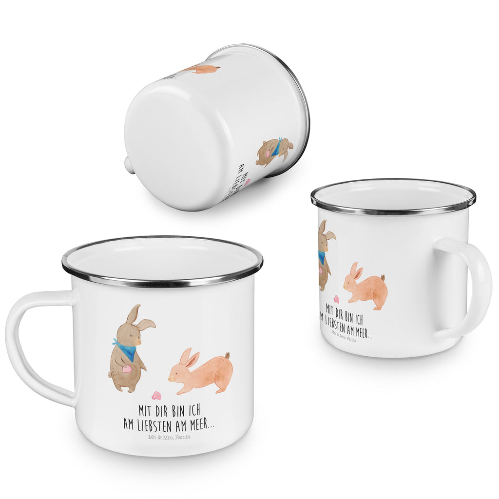 Camping Emaille Tasse Hasen Muschel Campingtasse, Trinkbecher, Metalltasse, Outdoor Tasse, Emaille Trinkbecher, Blechtasse Outdoor, Emaille Campingbecher, Edelstahl Trinkbecher, Metalltasse für Camping, Kaffee Blechtasse, Camping Tasse Metall, Familie, Vatertag, Muttertag, Bruder, Schwester, Mama, Papa, Oma, Opa, Hasen, beste Freundin, Freundin, Freundinnen, best friends, BFF, Muscheln sammeln, Muscheln, Meer