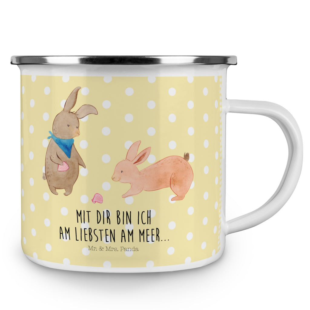 Camping Emaille Tasse Hasen Muschel Campingtasse, Trinkbecher, Metalltasse, Outdoor Tasse, Emaille Trinkbecher, Blechtasse Outdoor, Emaille Campingbecher, Edelstahl Trinkbecher, Metalltasse für Camping, Kaffee Blechtasse, Camping Tasse Metall, Familie, Vatertag, Muttertag, Bruder, Schwester, Mama, Papa, Oma, Opa, Hasen, beste Freundin, Freundin, Freundinnen, best friends, BFF, Muscheln sammeln, Muscheln, Meer