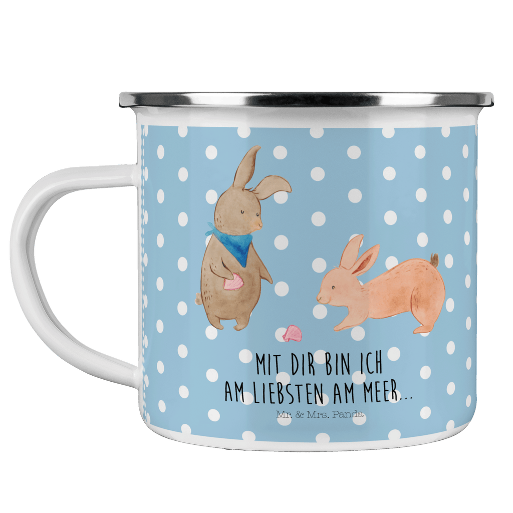 Camping Emaille Tasse Hasen Muschel Campingtasse, Trinkbecher, Metalltasse, Outdoor Tasse, Emaille Trinkbecher, Blechtasse Outdoor, Emaille Campingbecher, Edelstahl Trinkbecher, Metalltasse für Camping, Kaffee Blechtasse, Camping Tasse Metall, Familie, Vatertag, Muttertag, Bruder, Schwester, Mama, Papa, Oma, Opa, Hasen, beste Freundin, Freundin, Freundinnen, best friends, BFF, Muscheln sammeln, Muscheln, Meer