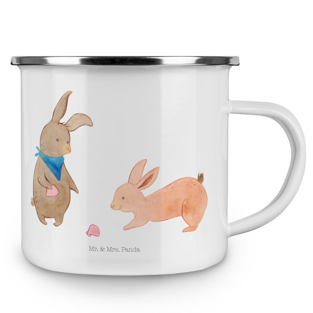 Camping Emaille Tasse Hasen Muschel Campingtasse, Trinkbecher, Metalltasse, Outdoor Tasse, Emaille Trinkbecher, Blechtasse Outdoor, Emaille Campingbecher, Edelstahl Trinkbecher, Metalltasse für Camping, Kaffee Blechtasse, Camping Tasse Metall, Familie, Vatertag, Muttertag, Bruder, Schwester, Mama, Papa, Oma, Opa, Hasen, beste Freundin, Freundin, Freundinnen, best friends, BFF, Muscheln sammeln, Muscheln, Meer