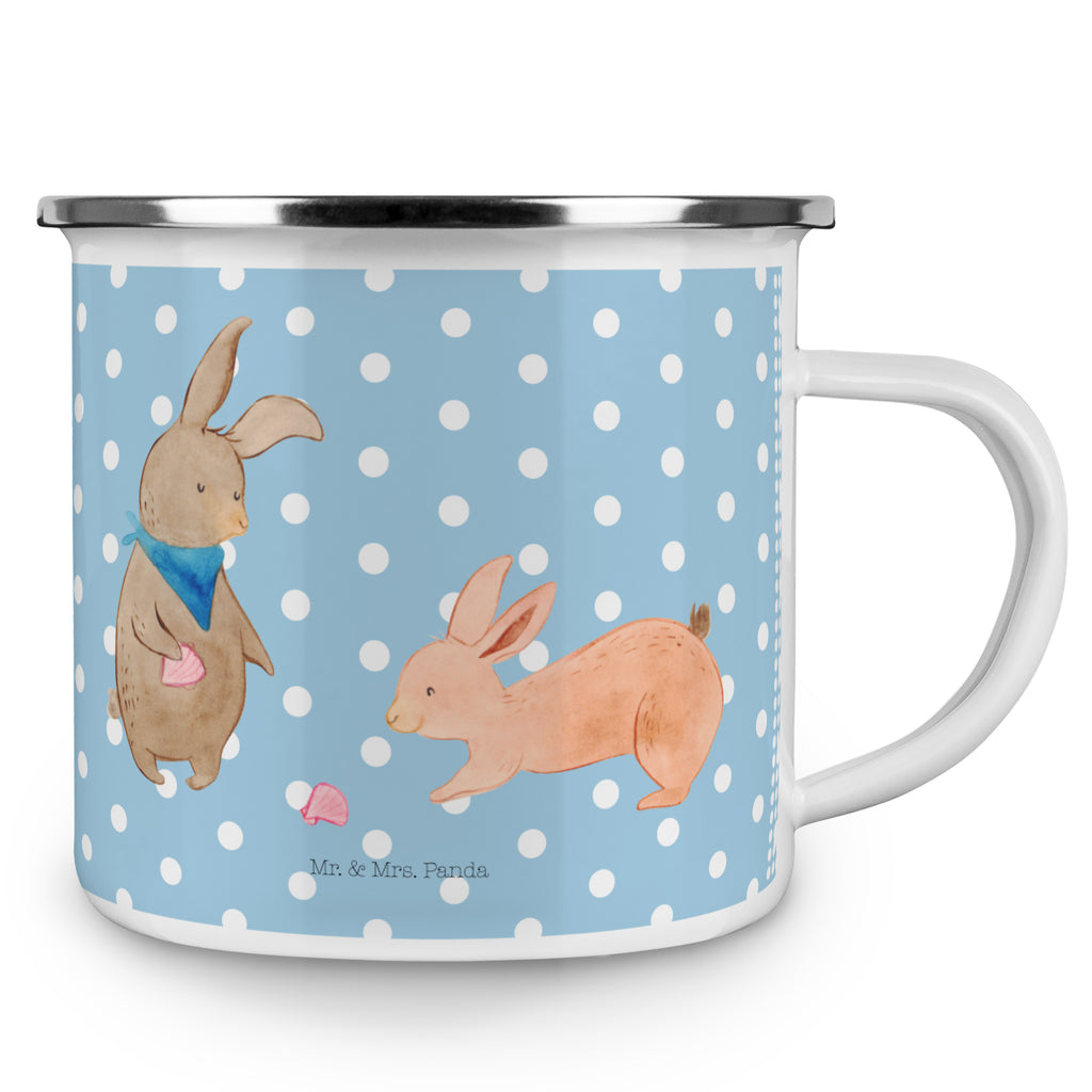Camping Emaille Tasse Hasen Muschel Campingtasse, Trinkbecher, Metalltasse, Outdoor Tasse, Emaille Trinkbecher, Blechtasse Outdoor, Emaille Campingbecher, Edelstahl Trinkbecher, Metalltasse für Camping, Kaffee Blechtasse, Camping Tasse Metall, Familie, Vatertag, Muttertag, Bruder, Schwester, Mama, Papa, Oma, Opa, Hasen, beste Freundin, Freundin, Freundinnen, best friends, BFF, Muscheln sammeln, Muscheln, Meer
