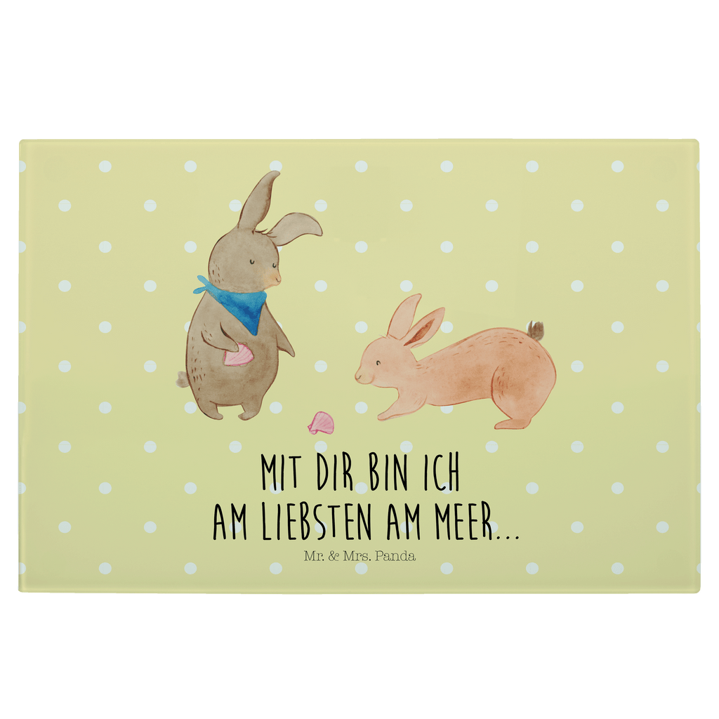 Medium Glas Schneidbrett Hasen Muschel Glasschneidebrett, Schneidebrett, Familie, Vatertag, Muttertag, Bruder, Schwester, Mama, Papa, Oma, Opa, Hasen, beste Freundin, Freundin, Freundinnen, best friends, BFF, Muscheln sammeln, Muscheln, Meer