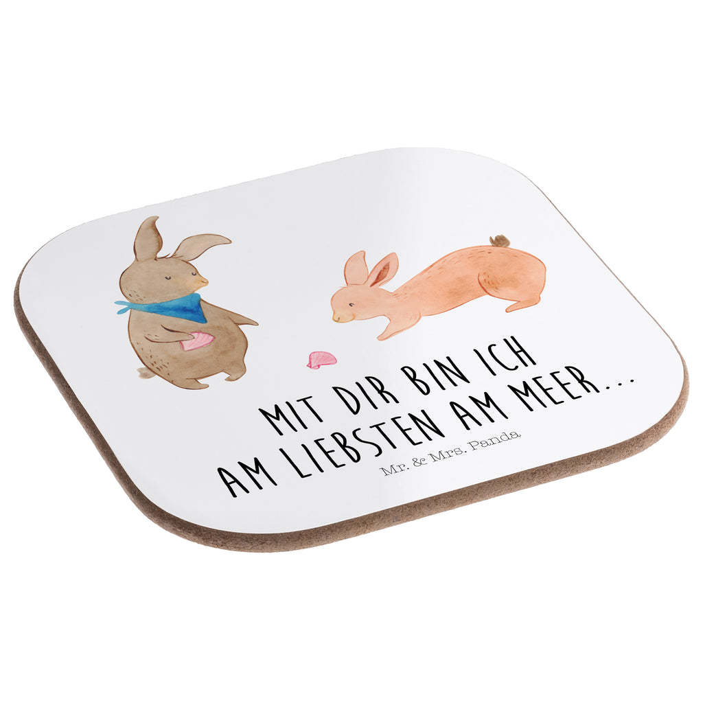 Quadratische Untersetzer Hasen Muschel Bierdeckel, Glasuntersetzer, Untersetzer Gläser, Getränkeuntersetzer, Familie, Vatertag, Muttertag, Bruder, Schwester, Mama, Papa, Oma, Opa, Hasen, beste Freundin, Freundin, Freundinnen, best friends, BFF, Muscheln sammeln, Muscheln, Meer
