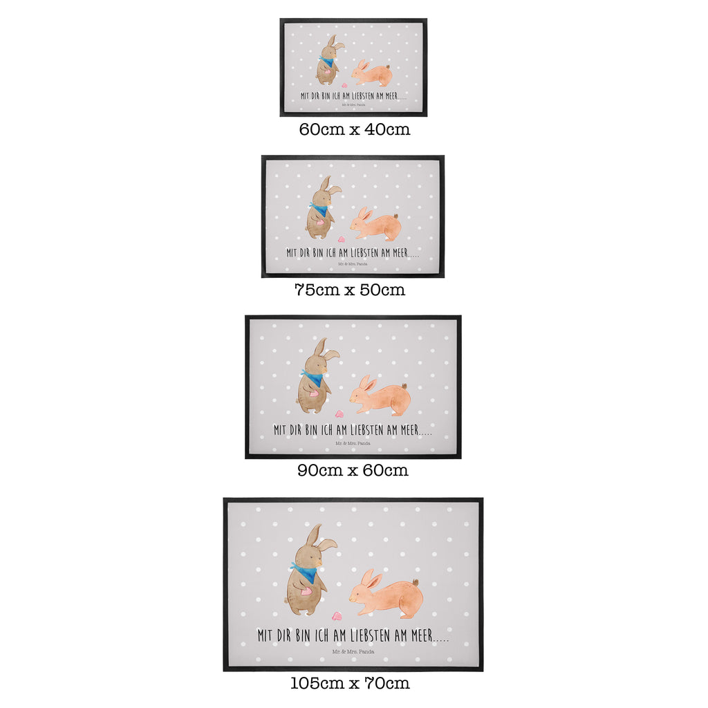 Fußmatte Hasen Muschel Hasen, beste Freundin, Freundin, Freundinnen, best friends, BFF, Muscheln sammeln, Muscheln, Meer Türvorleger, Schmutzmatte, Fußabtreter, Matte, Schmutzfänger, Fußabstreifer, Schmutzfangmatte, Türmatte, Motivfußmatte,  Haustürmatte, Vorleger  Familie, Vatertag, Muttertag, Bruder, Schwester, Mama, Papa, Oma, Opa