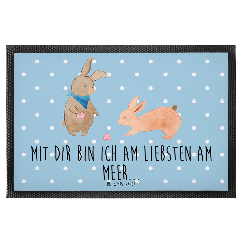 Fußmatte Hasen Muschel Hasen, beste Freundin, Freundin, Freundinnen, best friends, BFF, Muscheln sammeln, Muscheln, Meer Türvorleger, Schmutzmatte, Fußabtreter, Matte, Schmutzfänger, Fußabstreifer, Schmutzfangmatte, Türmatte, Motivfußmatte,  Haustürmatte, Vorleger  Familie, Vatertag, Muttertag, Bruder, Schwester, Mama, Papa, Oma, Opa