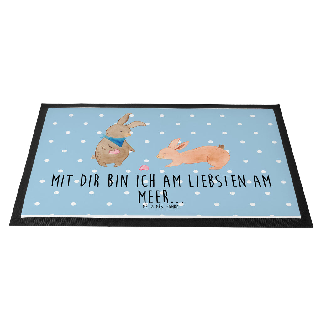 Fußmatte Hasen Muschel Hasen, beste Freundin, Freundin, Freundinnen, best friends, BFF, Muscheln sammeln, Muscheln, Meer Türvorleger, Schmutzmatte, Fußabtreter, Matte, Schmutzfänger, Fußabstreifer, Schmutzfangmatte, Türmatte, Motivfußmatte,  Haustürmatte, Vorleger  Familie, Vatertag, Muttertag, Bruder, Schwester, Mama, Papa, Oma, Opa
