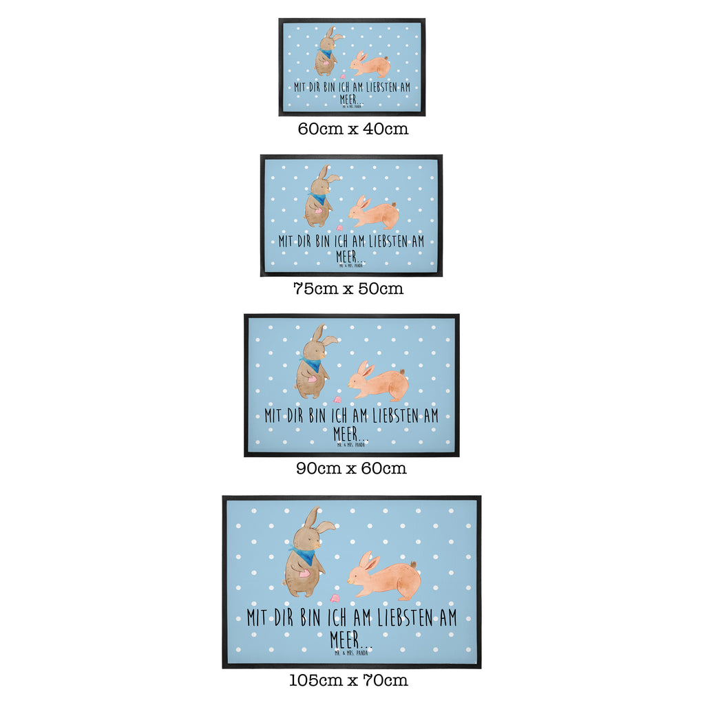 Fußmatte Hasen Muschel Hasen, beste Freundin, Freundin, Freundinnen, best friends, BFF, Muscheln sammeln, Muscheln, Meer Türvorleger, Schmutzmatte, Fußabtreter, Matte, Schmutzfänger, Fußabstreifer, Schmutzfangmatte, Türmatte, Motivfußmatte,  Haustürmatte, Vorleger  Familie, Vatertag, Muttertag, Bruder, Schwester, Mama, Papa, Oma, Opa