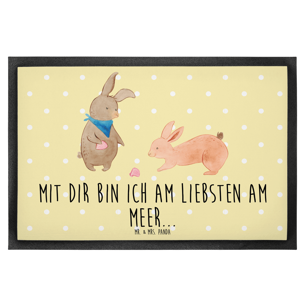 Fußmatte Hasen Muschel Hasen, beste Freundin, Freundin, Freundinnen, best friends, BFF, Muscheln sammeln, Muscheln, Meer Türvorleger, Schmutzmatte, Fußabtreter, Matte, Schmutzfänger, Fußabstreifer, Schmutzfangmatte, Türmatte, Motivfußmatte,  Haustürmatte, Vorleger  Familie, Vatertag, Muttertag, Bruder, Schwester, Mama, Papa, Oma, Opa