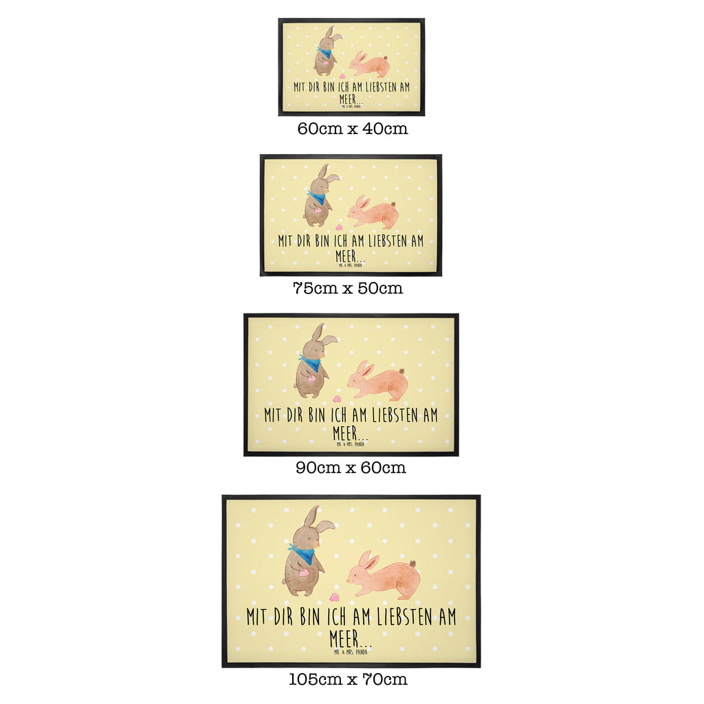 Fußmatte Hasen Muschel Hasen, beste Freundin, Freundin, Freundinnen, best friends, BFF, Muscheln sammeln, Muscheln, Meer Türvorleger, Schmutzmatte, Fußabtreter, Matte, Schmutzfänger, Fußabstreifer, Schmutzfangmatte, Türmatte, Motivfußmatte,  Haustürmatte, Vorleger  Familie, Vatertag, Muttertag, Bruder, Schwester, Mama, Papa, Oma, Opa