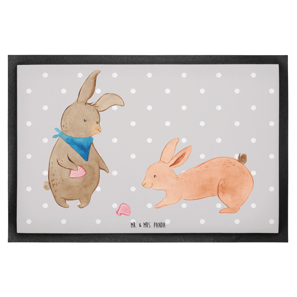 Fußmatte Hasen Muschel Hasen, beste Freundin, Freundin, Freundinnen, best friends, BFF, Muscheln sammeln, Muscheln, Meer Türvorleger, Schmutzmatte, Fußabtreter, Matte, Schmutzfänger, Fußabstreifer, Schmutzfangmatte, Türmatte, Motivfußmatte,  Haustürmatte, Vorleger  Familie, Vatertag, Muttertag, Bruder, Schwester, Mama, Papa, Oma, Opa