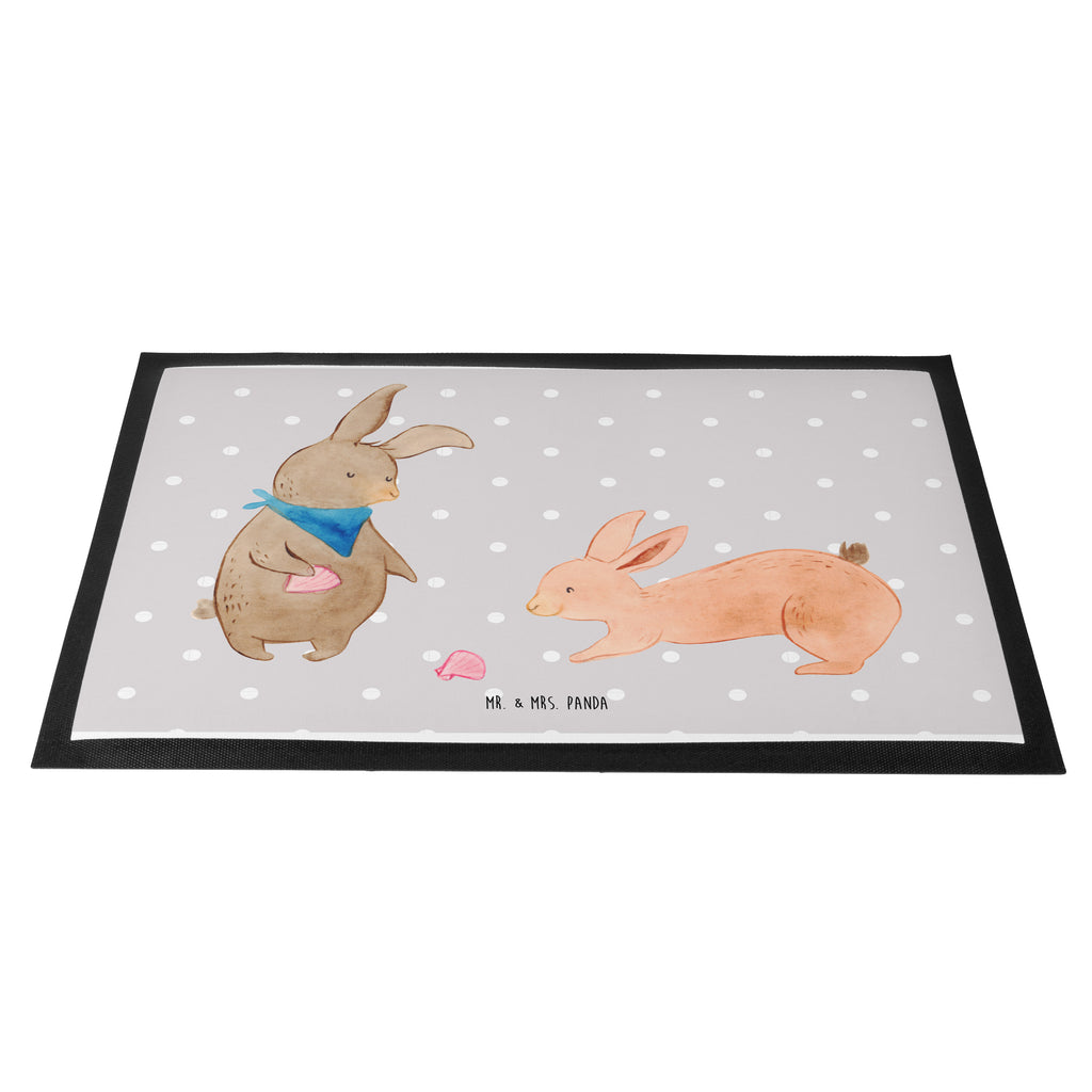 Fußmatte Hasen Muschel Hasen, beste Freundin, Freundin, Freundinnen, best friends, BFF, Muscheln sammeln, Muscheln, Meer Türvorleger, Schmutzmatte, Fußabtreter, Matte, Schmutzfänger, Fußabstreifer, Schmutzfangmatte, Türmatte, Motivfußmatte,  Haustürmatte, Vorleger  Familie, Vatertag, Muttertag, Bruder, Schwester, Mama, Papa, Oma, Opa