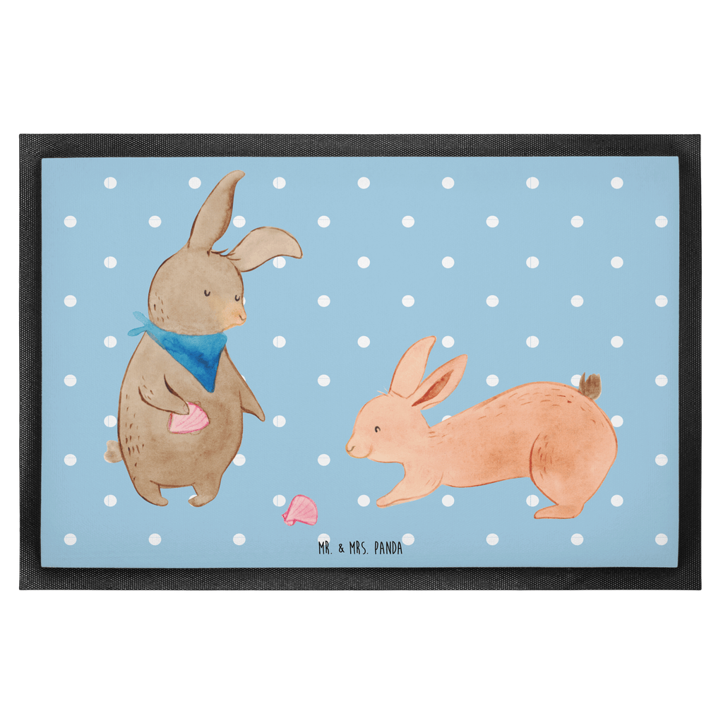 Fußmatte Hasen Muschel Hasen, beste Freundin, Freundin, Freundinnen, best friends, BFF, Muscheln sammeln, Muscheln, Meer Türvorleger, Schmutzmatte, Fußabtreter, Matte, Schmutzfänger, Fußabstreifer, Schmutzfangmatte, Türmatte, Motivfußmatte,  Haustürmatte, Vorleger  Familie, Vatertag, Muttertag, Bruder, Schwester, Mama, Papa, Oma, Opa