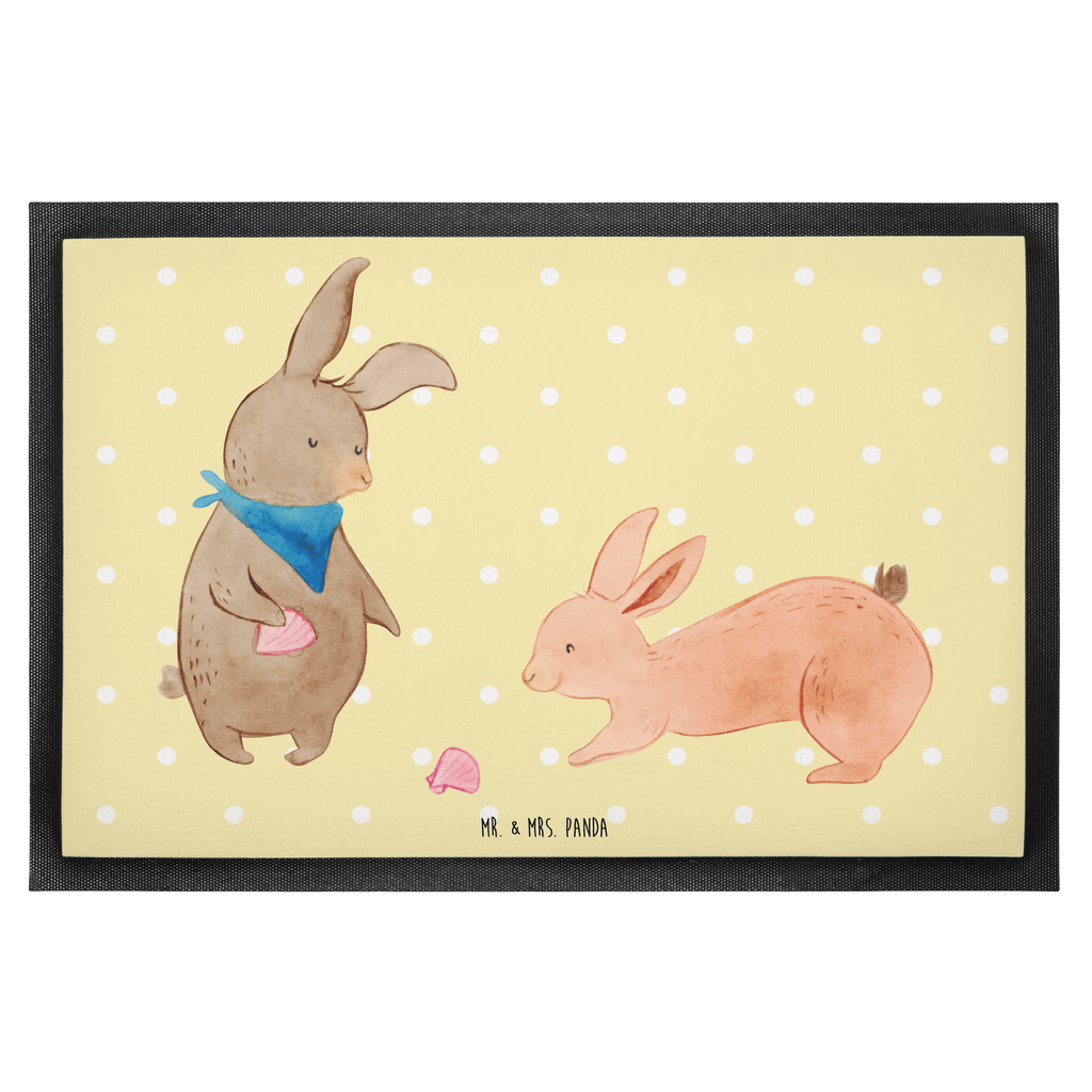 Fußmatte Hasen Muschel Hasen, beste Freundin, Freundin, Freundinnen, best friends, BFF, Muscheln sammeln, Muscheln, Meer Türvorleger, Schmutzmatte, Fußabtreter, Matte, Schmutzfänger, Fußabstreifer, Schmutzfangmatte, Türmatte, Motivfußmatte,  Haustürmatte, Vorleger  Familie, Vatertag, Muttertag, Bruder, Schwester, Mama, Papa, Oma, Opa