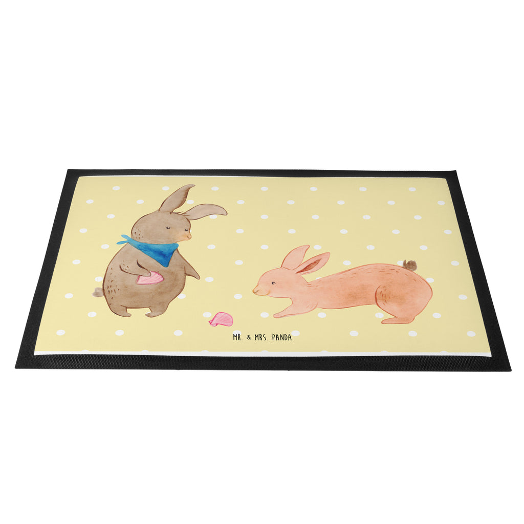 Fußmatte Hasen Muschel Hasen, beste Freundin, Freundin, Freundinnen, best friends, BFF, Muscheln sammeln, Muscheln, Meer Türvorleger, Schmutzmatte, Fußabtreter, Matte, Schmutzfänger, Fußabstreifer, Schmutzfangmatte, Türmatte, Motivfußmatte,  Haustürmatte, Vorleger  Familie, Vatertag, Muttertag, Bruder, Schwester, Mama, Papa, Oma, Opa