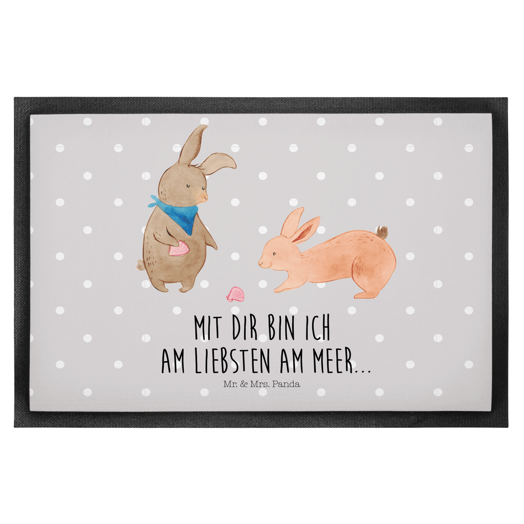 Fußmatte Hasen Muschel Hasen, beste Freundin, Freundin, Freundinnen, best friends, BFF, Muscheln sammeln, Muscheln, Meer Türvorleger, Schmutzmatte, Fußabtreter, Matte, Schmutzfänger, Fußabstreifer, Schmutzfangmatte, Türmatte, Motivfußmatte,  Haustürmatte, Vorleger  Familie, Vatertag, Muttertag, Bruder, Schwester, Mama, Papa, Oma, Opa
