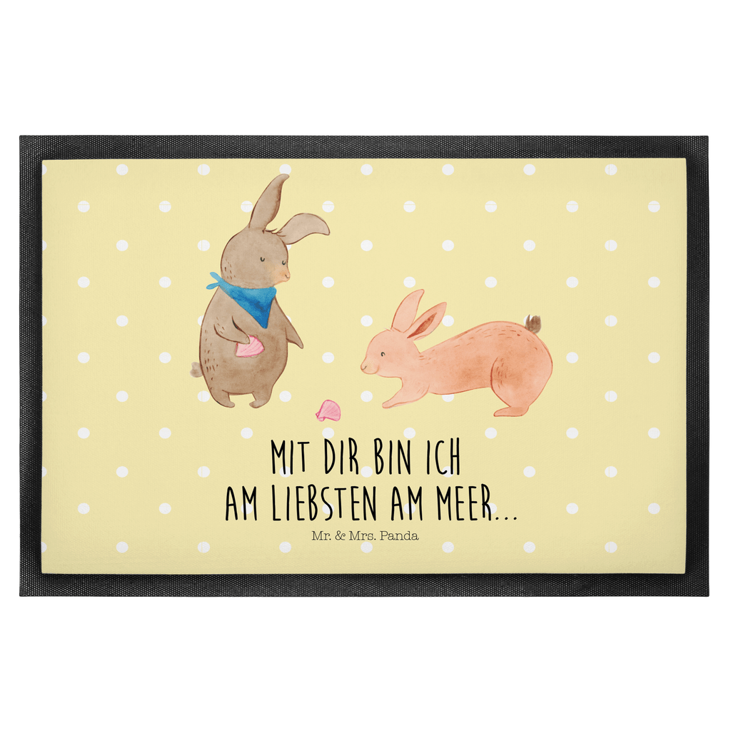 Fußmatte Hasen Muschel Hasen, beste Freundin, Freundin, Freundinnen, best friends, BFF, Muscheln sammeln, Muscheln, Meer Türvorleger, Schmutzmatte, Fußabtreter, Matte, Schmutzfänger, Fußabstreifer, Schmutzfangmatte, Türmatte, Motivfußmatte,  Haustürmatte, Vorleger  Familie, Vatertag, Muttertag, Bruder, Schwester, Mama, Papa, Oma, Opa