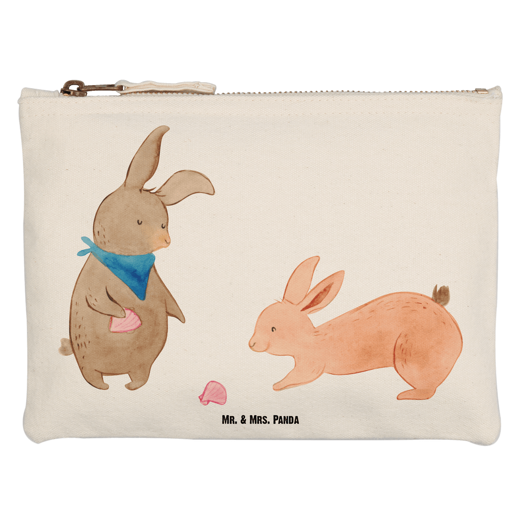 Schminktasche Hasen Muschel Schminktasche, Kosmetiktasche, Kosmetikbeutel, Stiftemäppchen, Etui, Federmappe, Makeup, XXL, Schminketui, Kosmetiketui, Schlamperetui, Familie, Vatertag, Muttertag, Bruder, Schwester, Mama, Papa, Oma, Opa, Hasen, beste Freundin, Freundin, Freundinnen, best friends, BFF, Muscheln sammeln, Muscheln, Meer