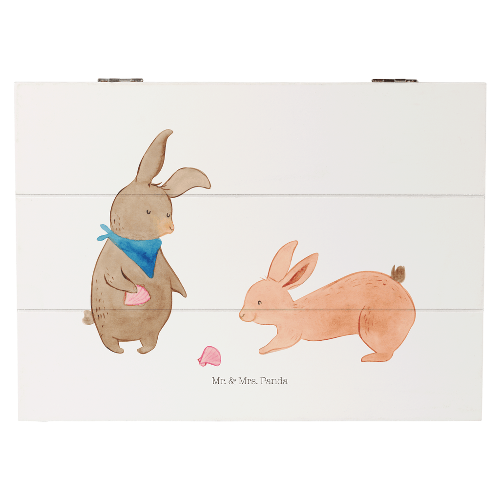 Holzkiste Hasen Muschel Holzkiste, Kiste, Schatzkiste, Truhe, Schatulle, XXL, Erinnerungsbox, Erinnerungskiste, Dekokiste, Aufbewahrungsbox, Familie, Vatertag, Muttertag, Bruder, Schwester, Mama, Papa, Oma, Opa, Hasen, beste Freundin, Freundin, Freundinnen, best friends, BFF, Muscheln sammeln, Muscheln, Meer