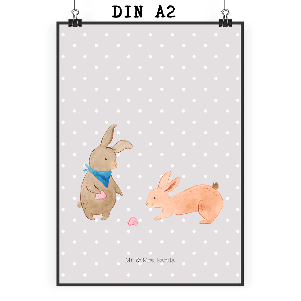 Poster Hasen Muschel Poster, Wandposter, Bild, Wanddeko, Küchenposter, Kinderposter, Wanddeko Bild, Raumdekoration, Wanddekoration, Handgemaltes Poster, Mr. & Mrs. Panda Poster, Designposter, Kunstdruck, Posterdruck, Familie, Vatertag, Muttertag, Bruder, Schwester, Mama, Papa, Oma, Opa, Hasen, beste Freundin, Freundin, Freundinnen, best friends, BFF, Muscheln sammeln, Muscheln, Meer