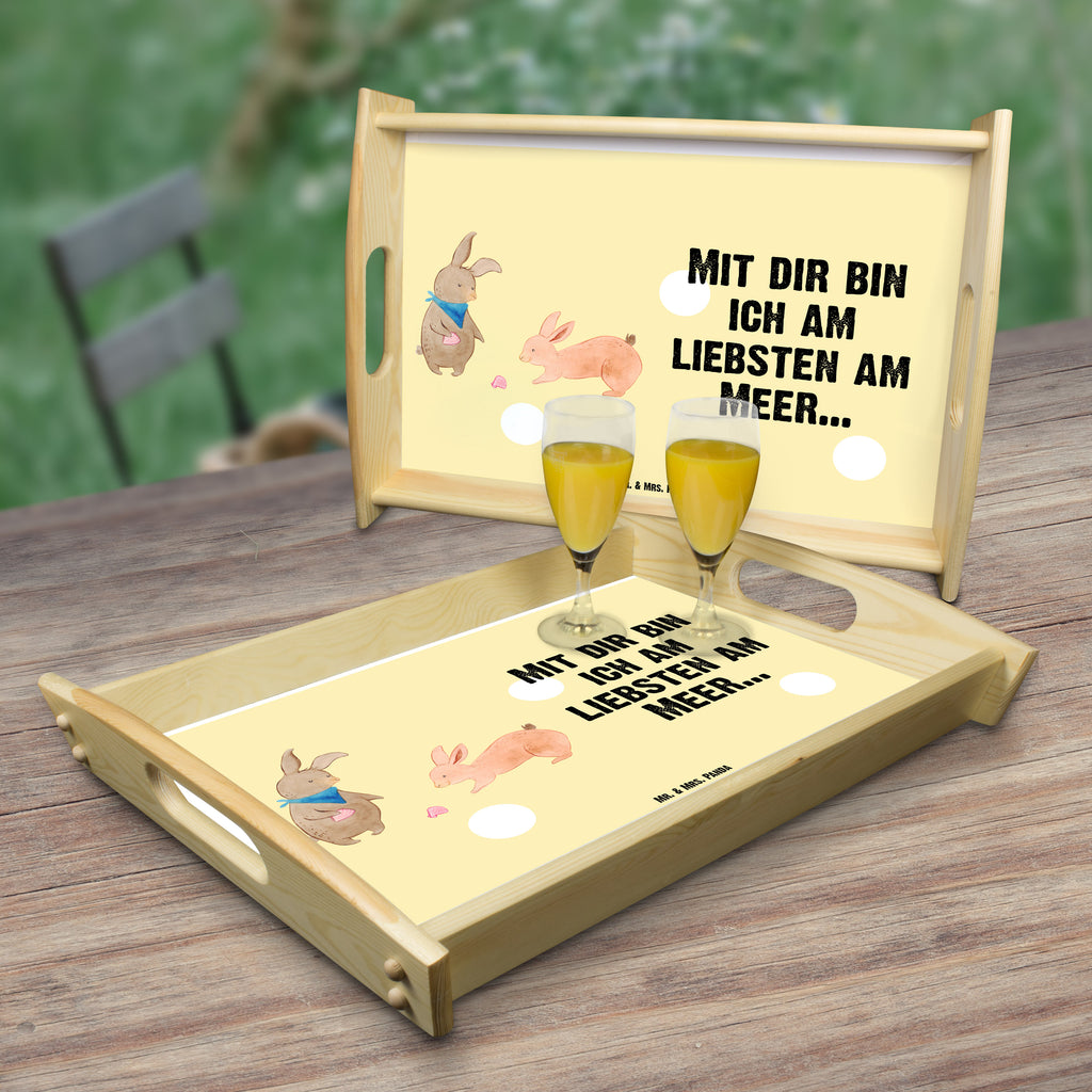 Serviertablett Hasen Muschel Tablett, Holztablett, Küchentablett, Dekotablett, Frühstückstablett, Familie, Vatertag, Muttertag, Bruder, Schwester, Mama, Papa, Oma, Opa, Hasen, beste Freundin, Freundin, Freundinnen, best friends, BFF, Muscheln sammeln, Muscheln, Meer
