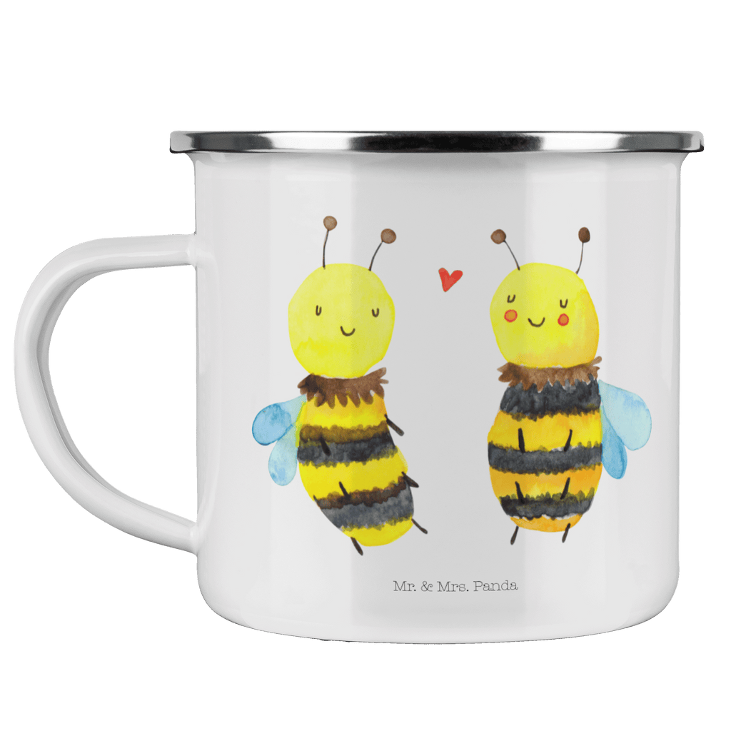 Camping Emaille Tasse Biene Verliebt Campingtasse, Trinkbecher, Metalltasse, Outdoor Tasse, Emaille Trinkbecher, Blechtasse Outdoor, Emaille Campingbecher, Edelstahl Trinkbecher, Metalltasse für Camping, Kaffee Blechtasse, Camping Tasse Metall, Biene, Wespe, Hummel