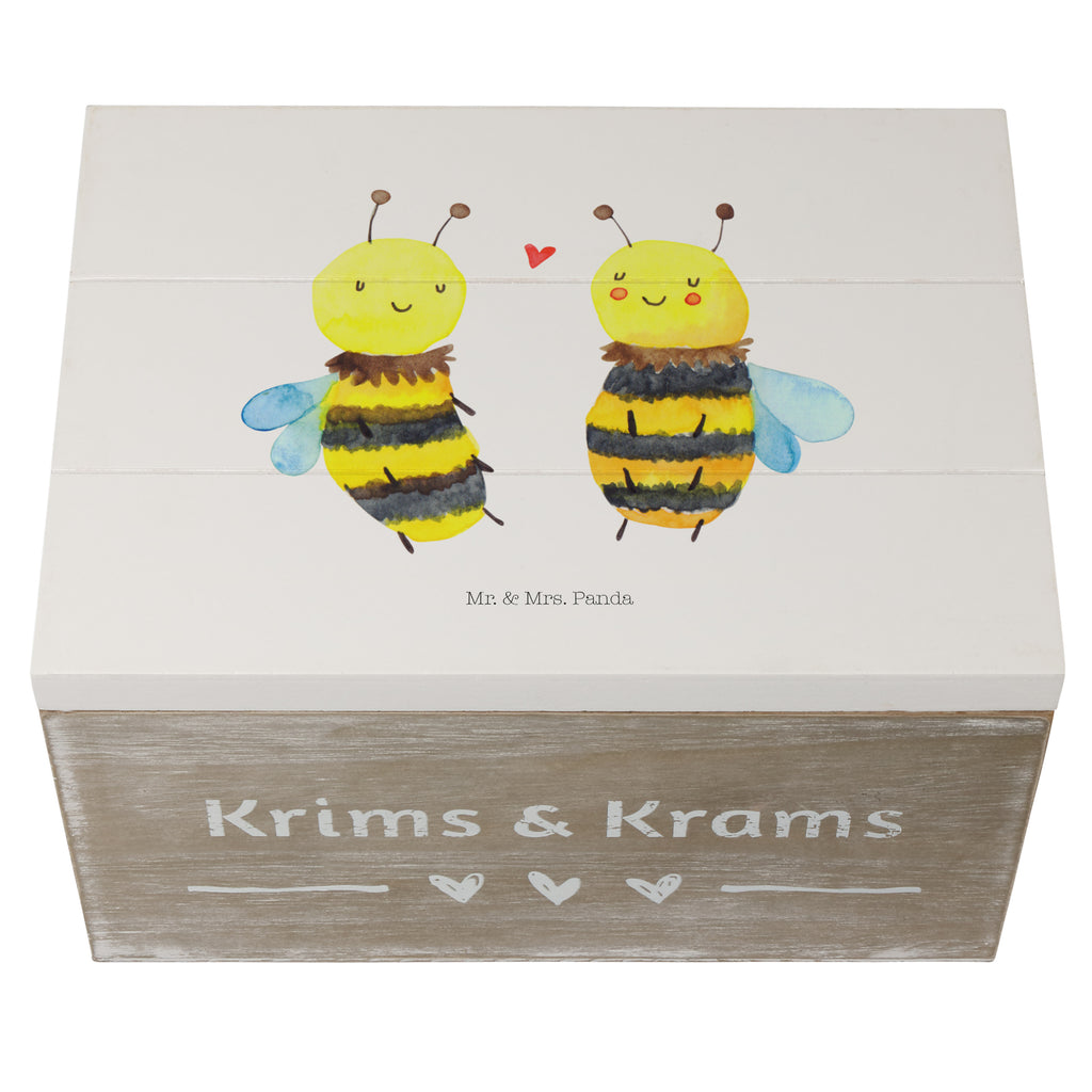 Holzkiste Biene Verliebt Holzkiste, Kiste, Schatzkiste, Truhe, Schatulle, XXL, Erinnerungsbox, Erinnerungskiste, Dekokiste, Aufbewahrungsbox, Biene, Wespe, Hummel