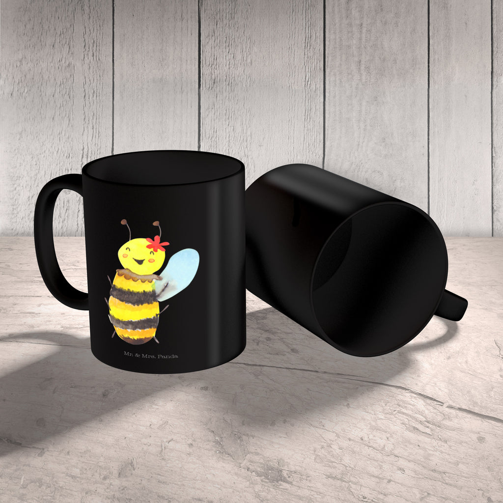 Tasse Biene Happy  Becher, Kaffeetasse, Kaffeebecher, Tee, Frühstück, Büro  Biene, Wespe, Hummel