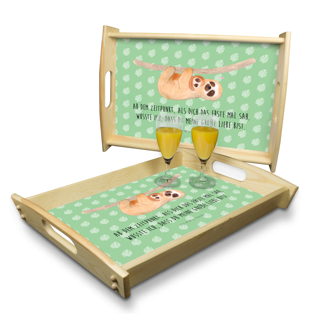 Serviertablett Faultier mit Kind Tablett, Holztablett, Küchentablett, Dekotablett, Frühstückstablett, Faultier, Faultier Geschenk, Faultier Deko, Kind, Baby, Liebe, Mutter, Mama, Geburt, Kinder, Faulheit, Spaß, Niedlichkeit