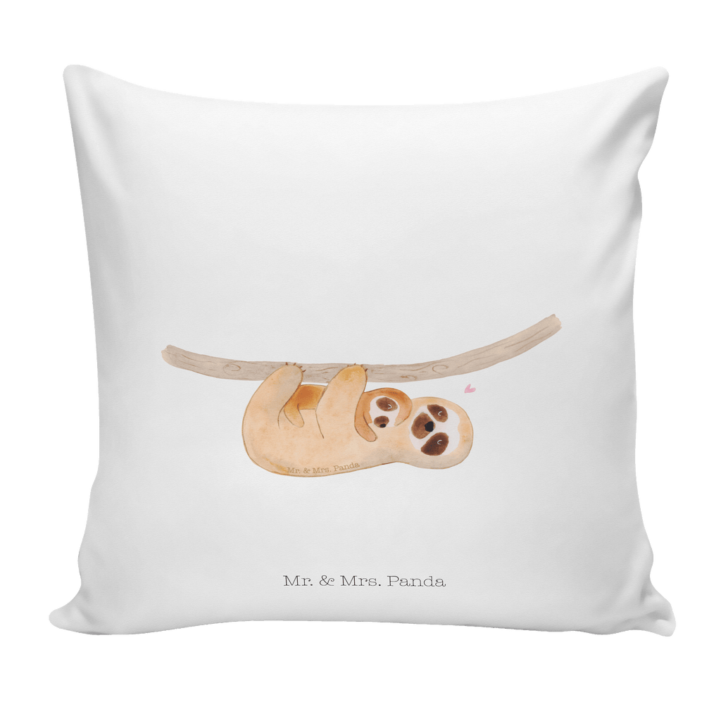 40x40 Kissen Faultier mit Kind Kissenhülle, Kopfkissen, Sofakissen, Dekokissen, Motivkissen, Faultier, Faultier Geschenk, Faultier Deko, Kind, Baby, Liebe, Mutter, Mama, Geburt, Kinder, Faulheit, Spaß, Niedlichkeit