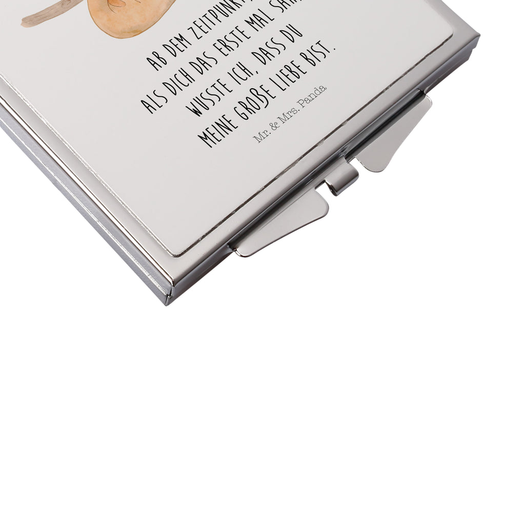 Handtaschenspiegel quadratisch Faultier mit Kind Spiegel, Handtasche, Quadrat, silber, schminken, Schminkspiegel, Faultier, Faultier Geschenk, Faultier Deko, Kind, Baby, Liebe, Mutter, Mama, Geburt, Kinder, Faulheit, Spaß, Niedlichkeit