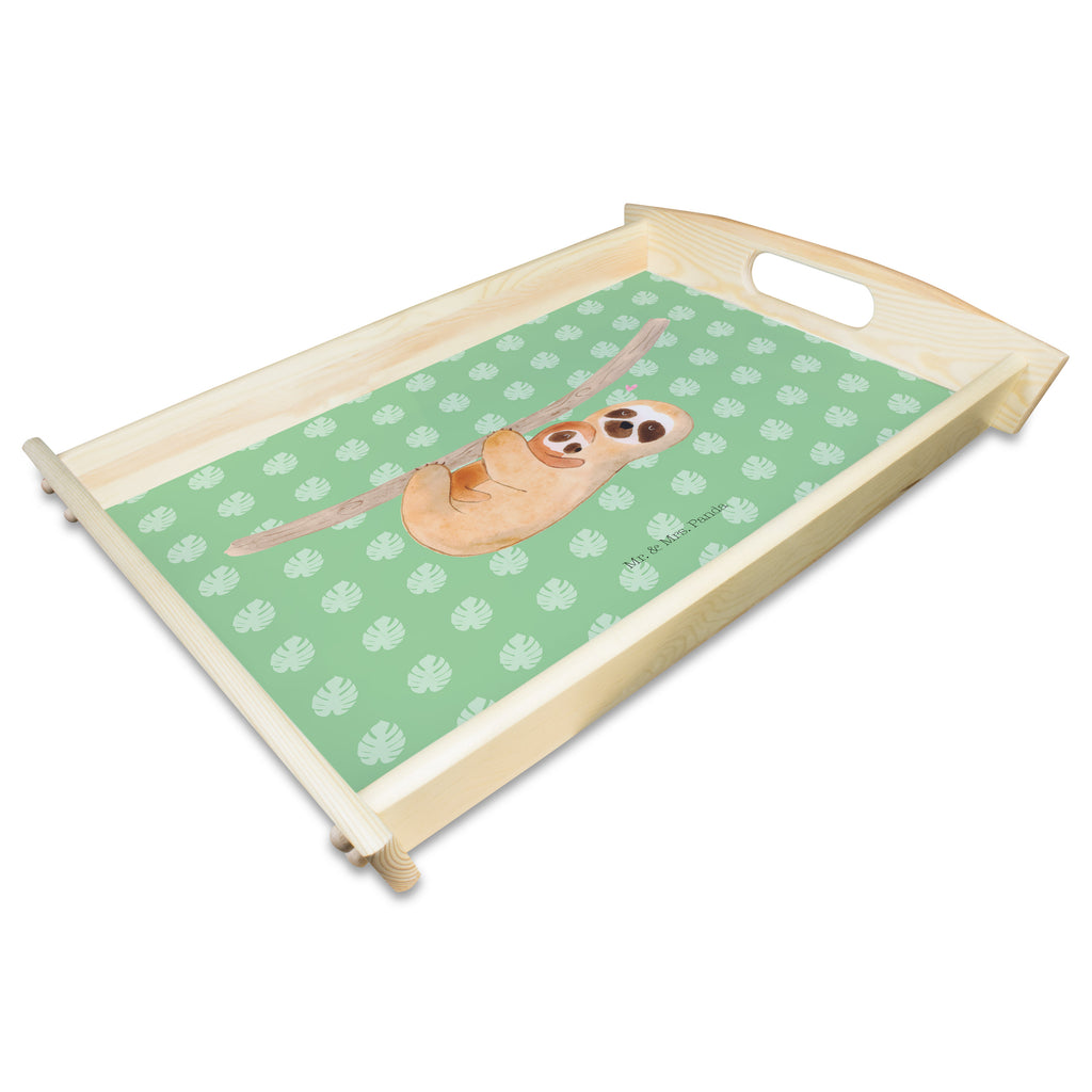 Serviertablett Faultier mit Kind Tablett, Holztablett, Küchentablett, Dekotablett, Frühstückstablett, Faultier, Faultier Geschenk, Faultier Deko, Kind, Baby, Liebe, Mutter, Mama, Geburt, Kinder, Faulheit, Spaß, Niedlichkeit