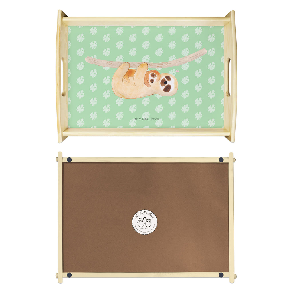 Serviertablett Faultier mit Kind Tablett, Holztablett, Küchentablett, Dekotablett, Frühstückstablett, Faultier, Faultier Geschenk, Faultier Deko, Kind, Baby, Liebe, Mutter, Mama, Geburt, Kinder, Faulheit, Spaß, Niedlichkeit