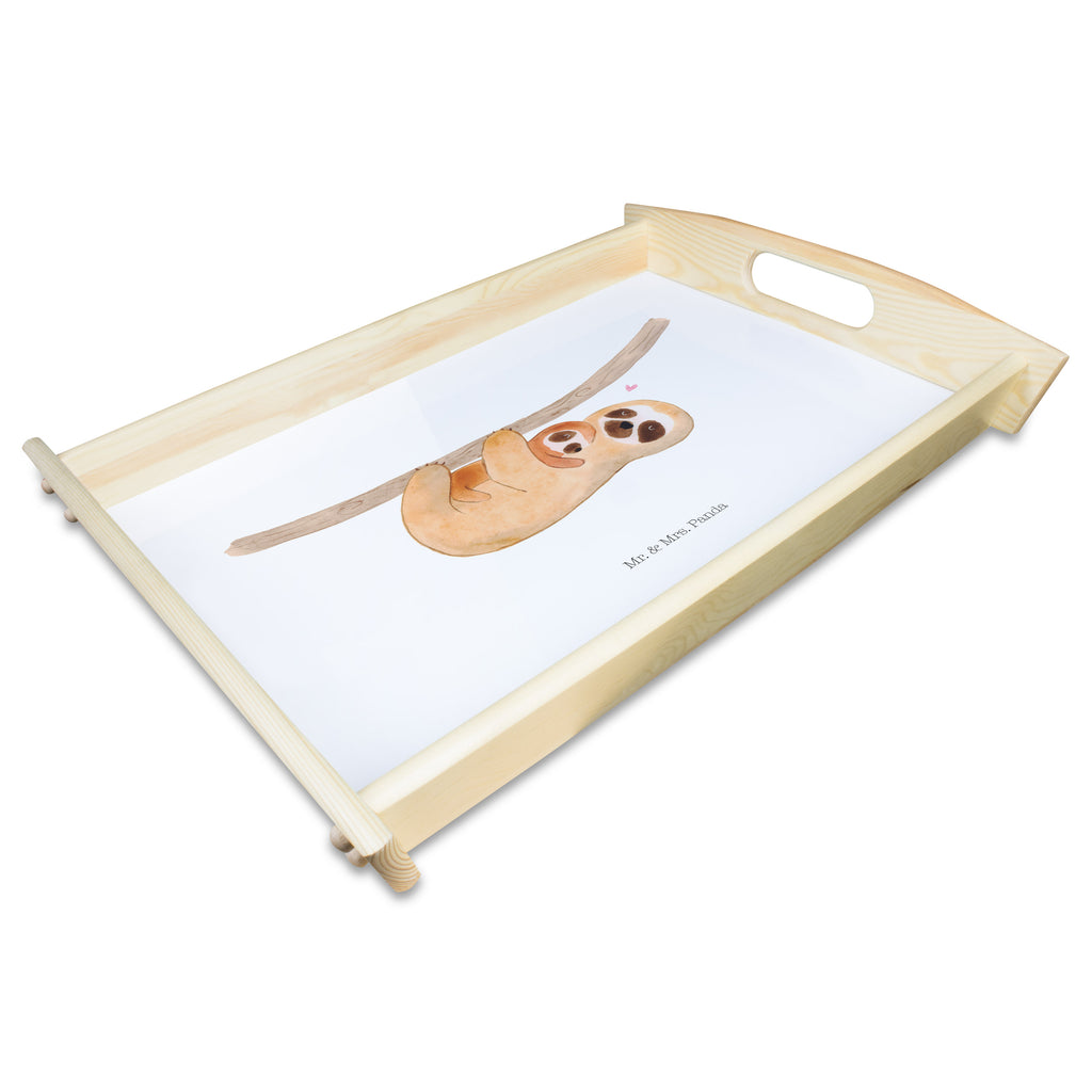 Serviertablett Faultier mit Kind Tablett, Holztablett, Küchentablett, Dekotablett, Frühstückstablett, Faultier, Faultier Geschenk, Faultier Deko, Kind, Baby, Liebe, Mutter, Mama, Geburt, Kinder, Faulheit, Spaß, Niedlichkeit