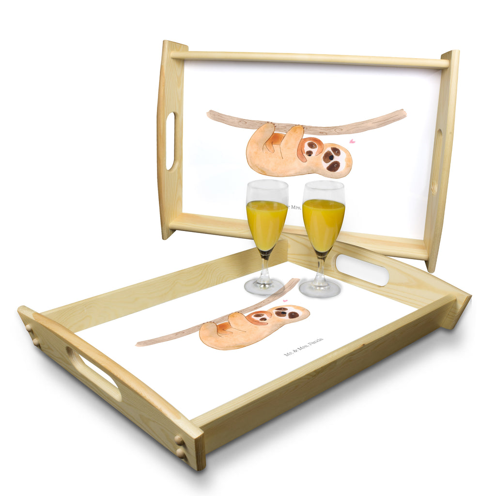 Serviertablett Faultier mit Kind Tablett, Holztablett, Küchentablett, Dekotablett, Frühstückstablett, Faultier, Faultier Geschenk, Faultier Deko, Kind, Baby, Liebe, Mutter, Mama, Geburt, Kinder, Faulheit, Spaß, Niedlichkeit