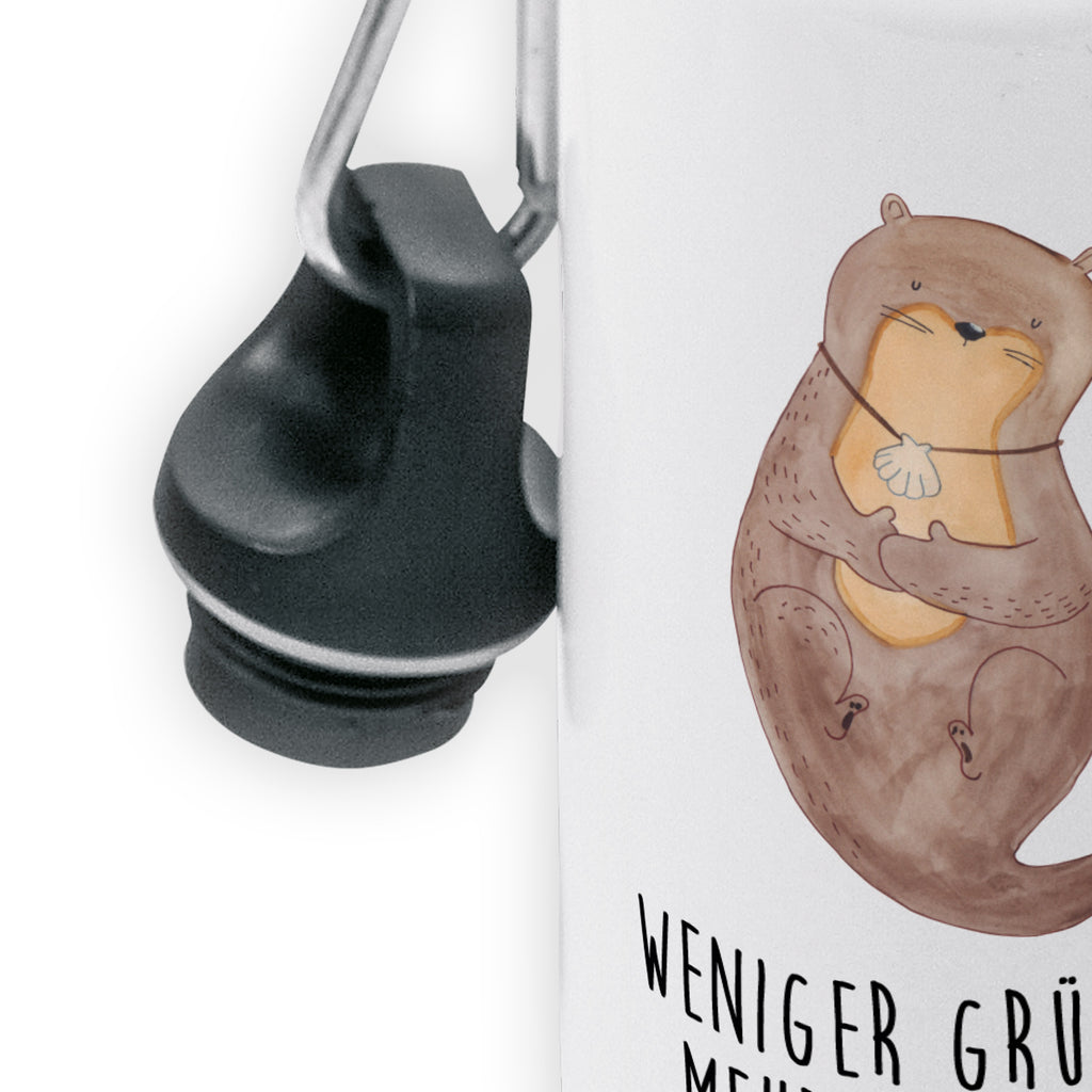 Kindertrinkflasche Otter mit Muschelmedaillon Kindertrinkflasche, Kinder Trinkflasche, Trinkflasche, Flasche, Kinderflasche, Kinder, Kids, Kindergarten Flasche, Grundschule, Jungs, Mädchen, Otter, Fischotter, Seeotter, Otterliebe, grübeln, träumen, Motivation, Tagträumen, Büro