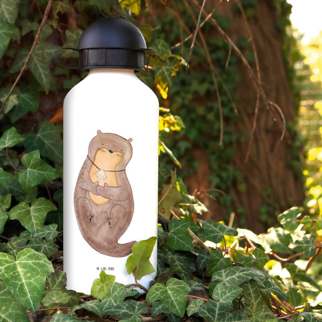 Kindertrinkflasche Otter mit Muschelmedaillon Kindertrinkflasche, Kinder Trinkflasche, Trinkflasche, Flasche, Kinderflasche, Kinder, Kids, Kindergarten Flasche, Grundschule, Jungs, Mädchen, Otter, Fischotter, Seeotter, Otterliebe, grübeln, träumen, Motivation, Tagträumen, Büro