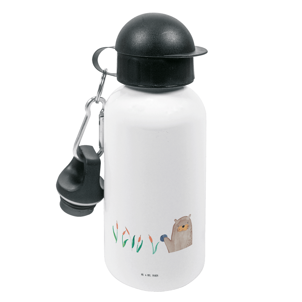 Kindertrinkflasche Otter mit Stein Kindertrinkflasche, Kinder Trinkflasche, Trinkflasche, Flasche, Kinderflasche, Kinder, Kids, Kindergarten Flasche, Grundschule, Jungs, Mädchen, Otter, Fischotter, Seeotter, Otter Seeotter See Otter
