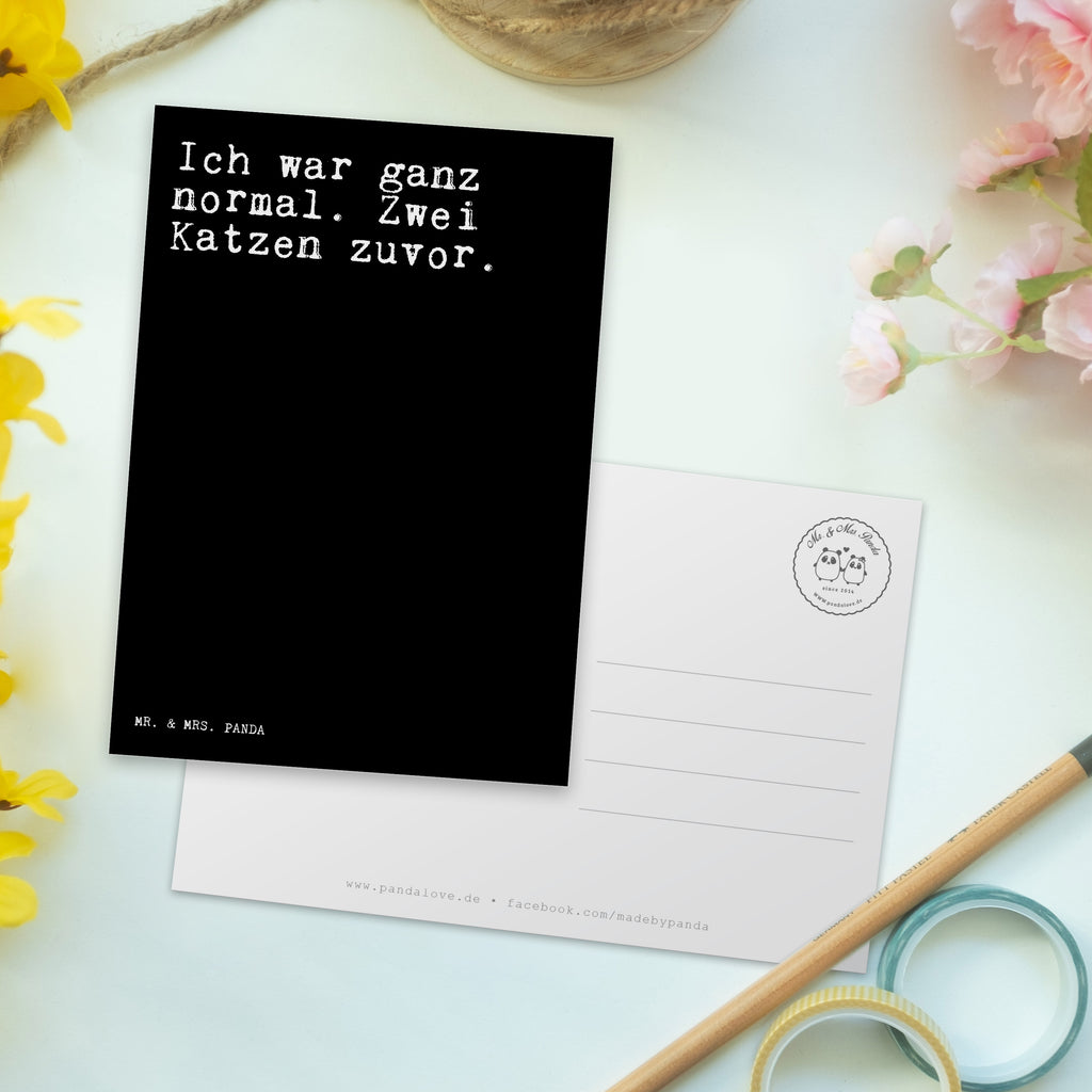 Postkarte Sprüche und Zitate Ich war ganz normal. Zwei Katzen zuvor. Geschenkkarte, Grußkarte, Karte, Einladung, Ansichtskarte, Geburtstagskarte, Einladungskarte, Dankeskarte, Spruch, Sprüche, lustig, Weisheiten, Zitate, Spruch Sprüche Weisheiten Zitate Lustig Weisheit Worte